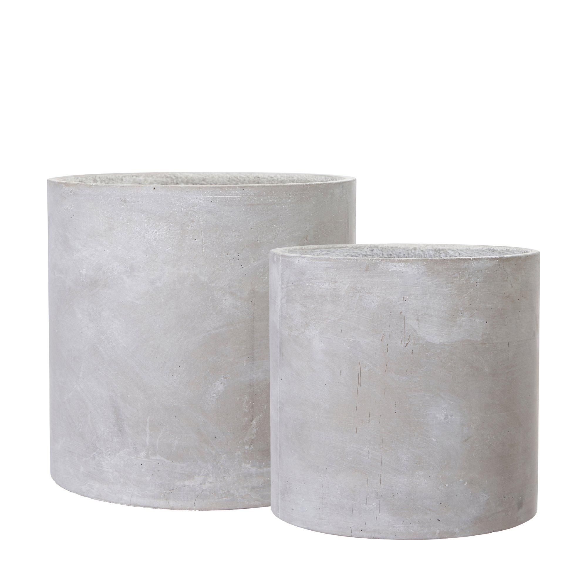 SIRI Pot S/2 Grey - Grey - 28x27 25x24 cm