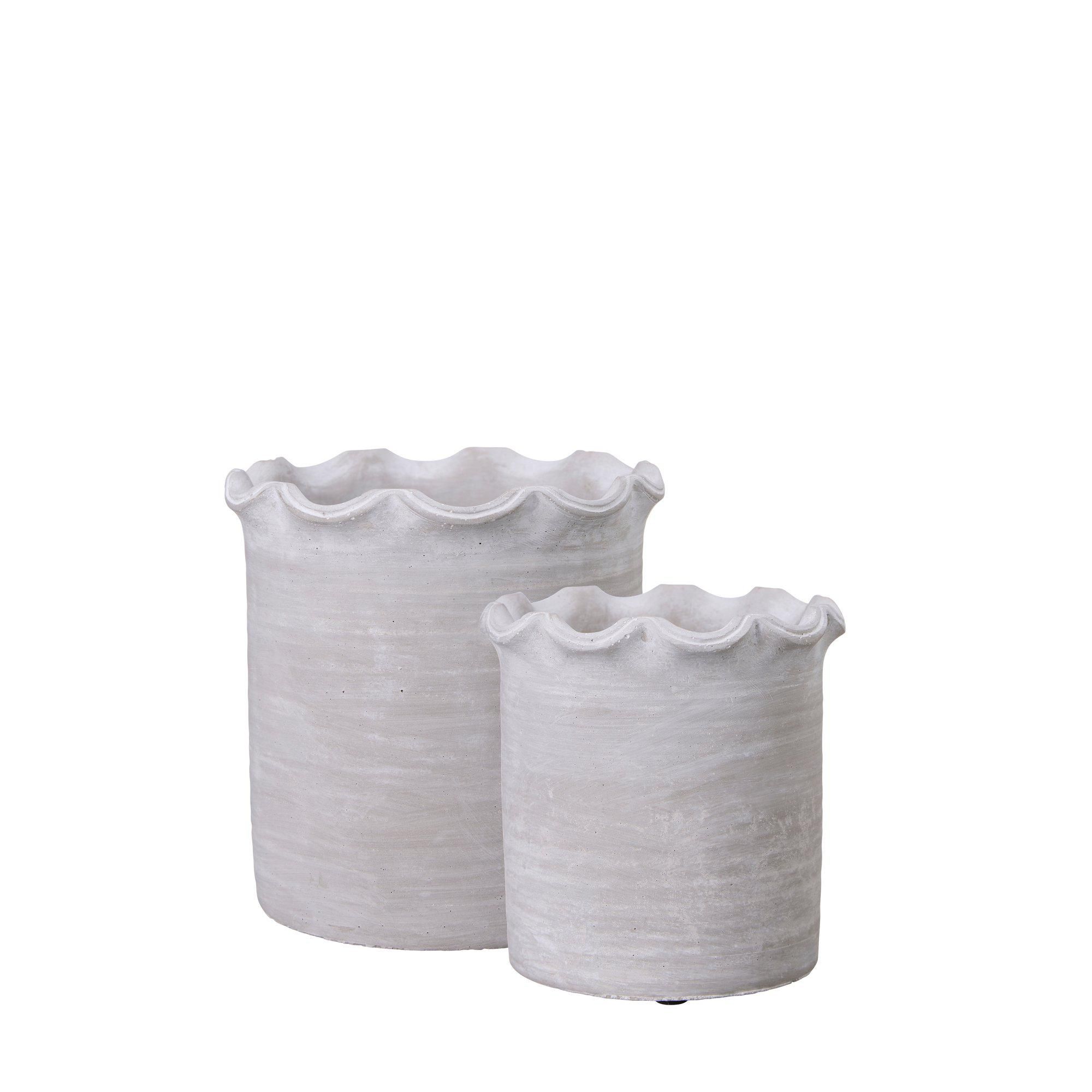 SISELA Pot S/2 Grey - Grey - 15x15 18x18cm