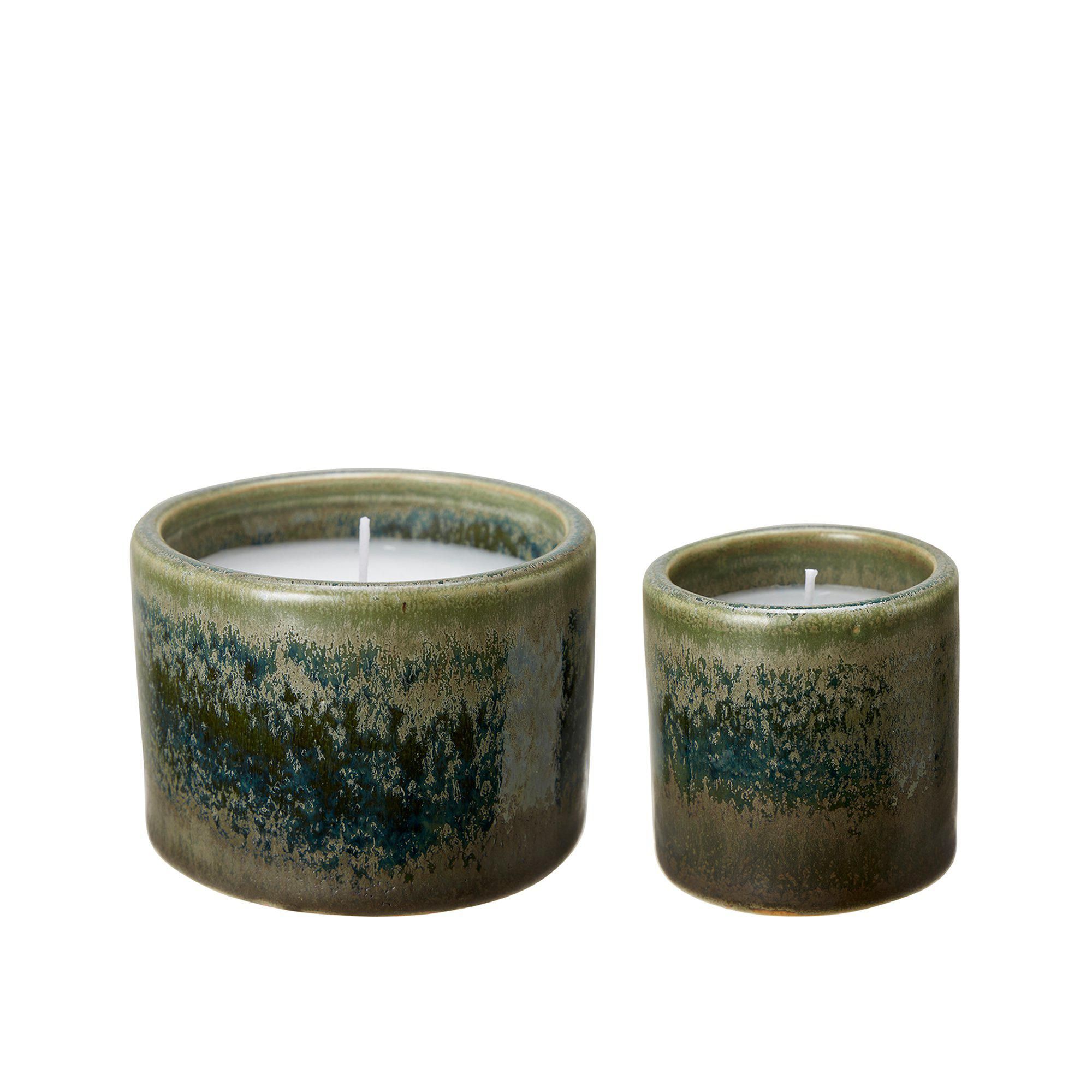 ALVY Candle S/2 Green Melange - Green Melange - 9x6, 6x6cm