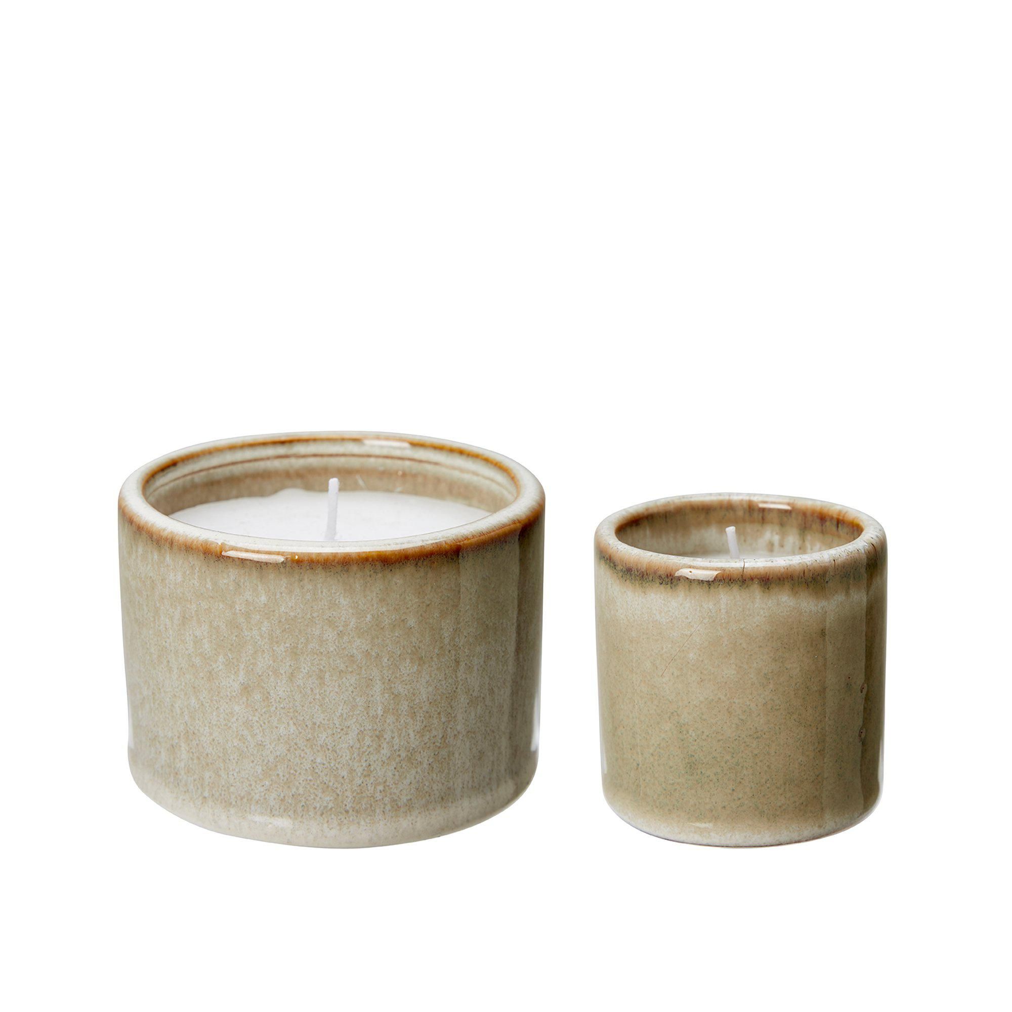 ALVY Candle S/2 White Melange - White Melange - 9x6, 6x6cm