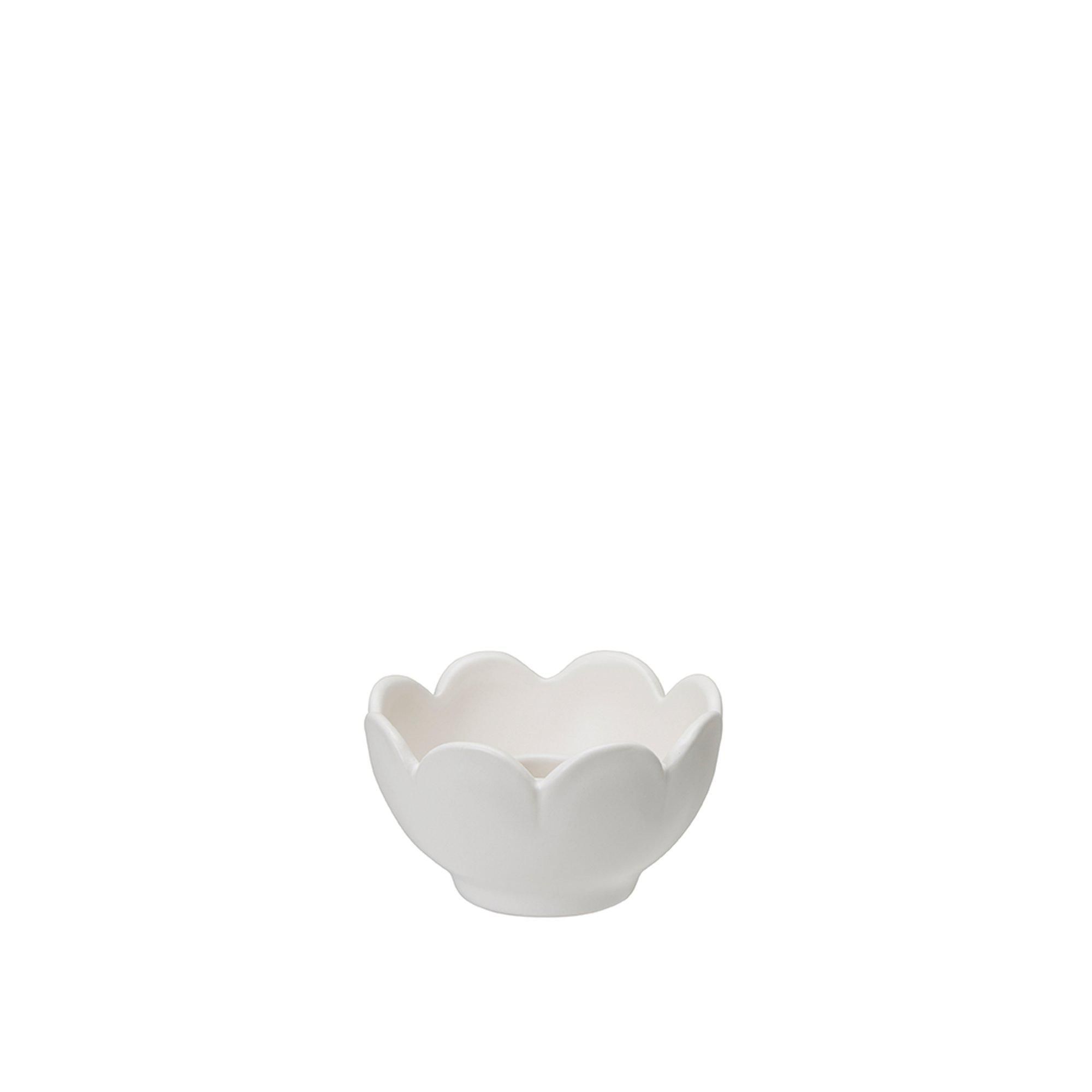 ALANNA Candleholder White Matt - White Matt - 10x6cm