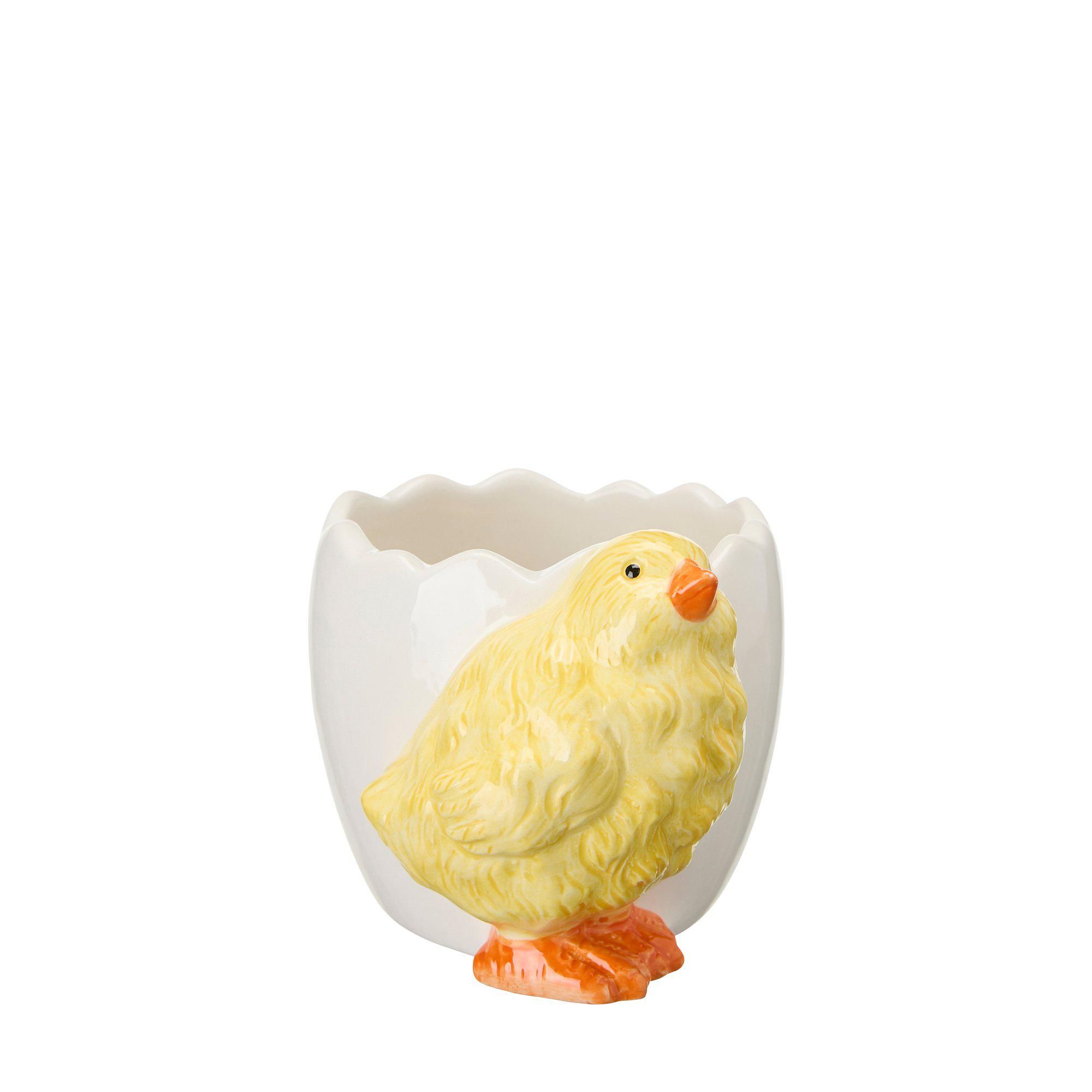 PERLA Mini Pot White/Yellow - White/Yellow - 10x7cm