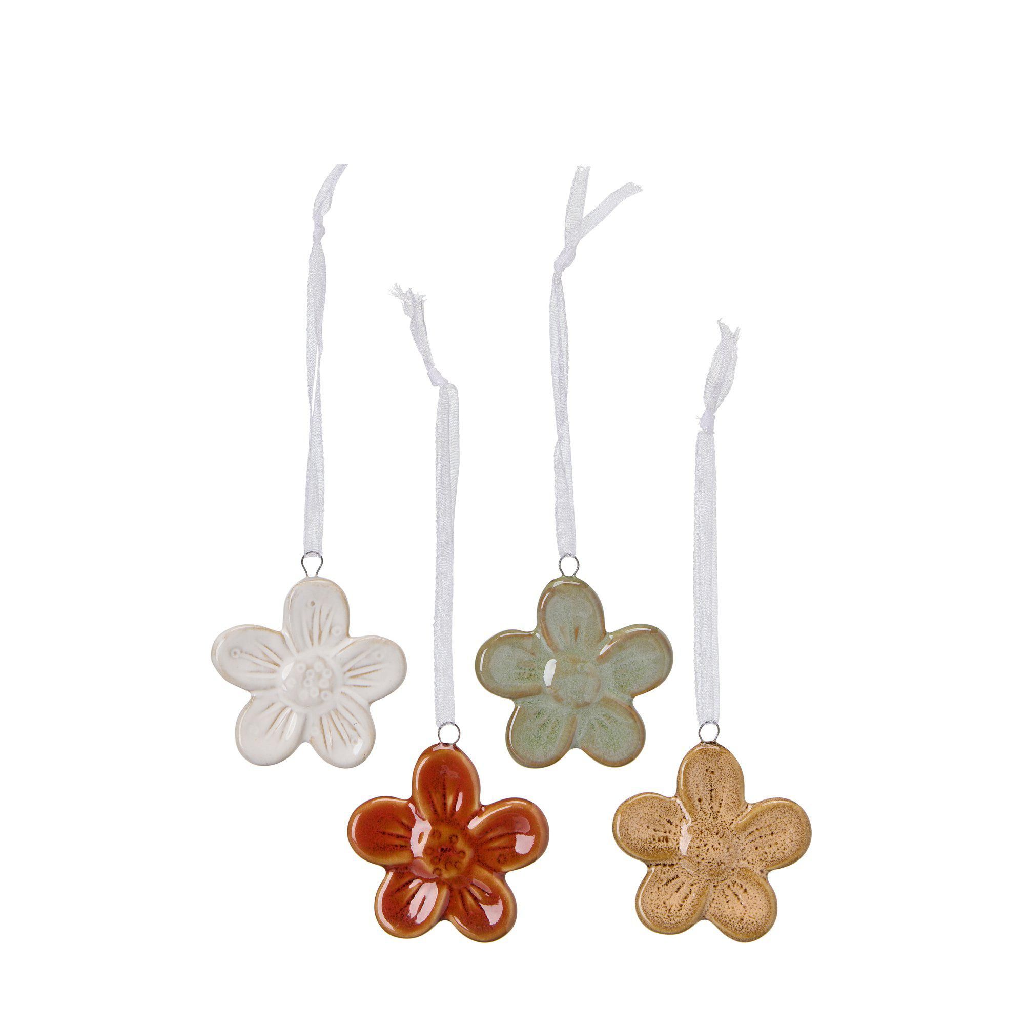 LIYA Flower Hang Mix White, Red, Green, Apricot - White, Red, Green, Apricot - 4,5cm