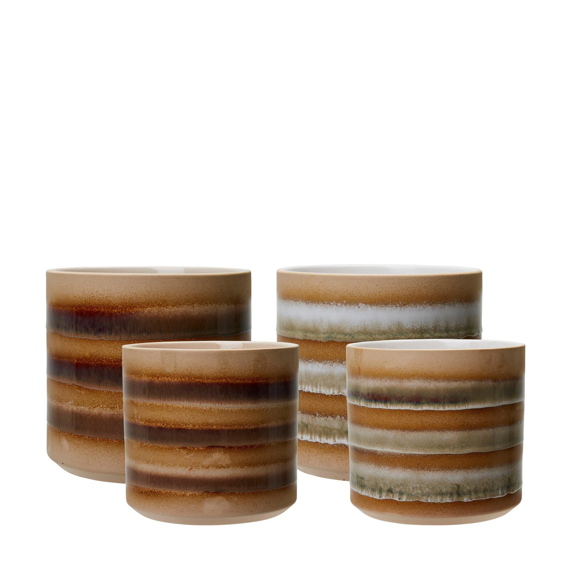 KENSI Pot S/2 Mix Natural Melange - Natural Melange - 18x17, 15x15cm