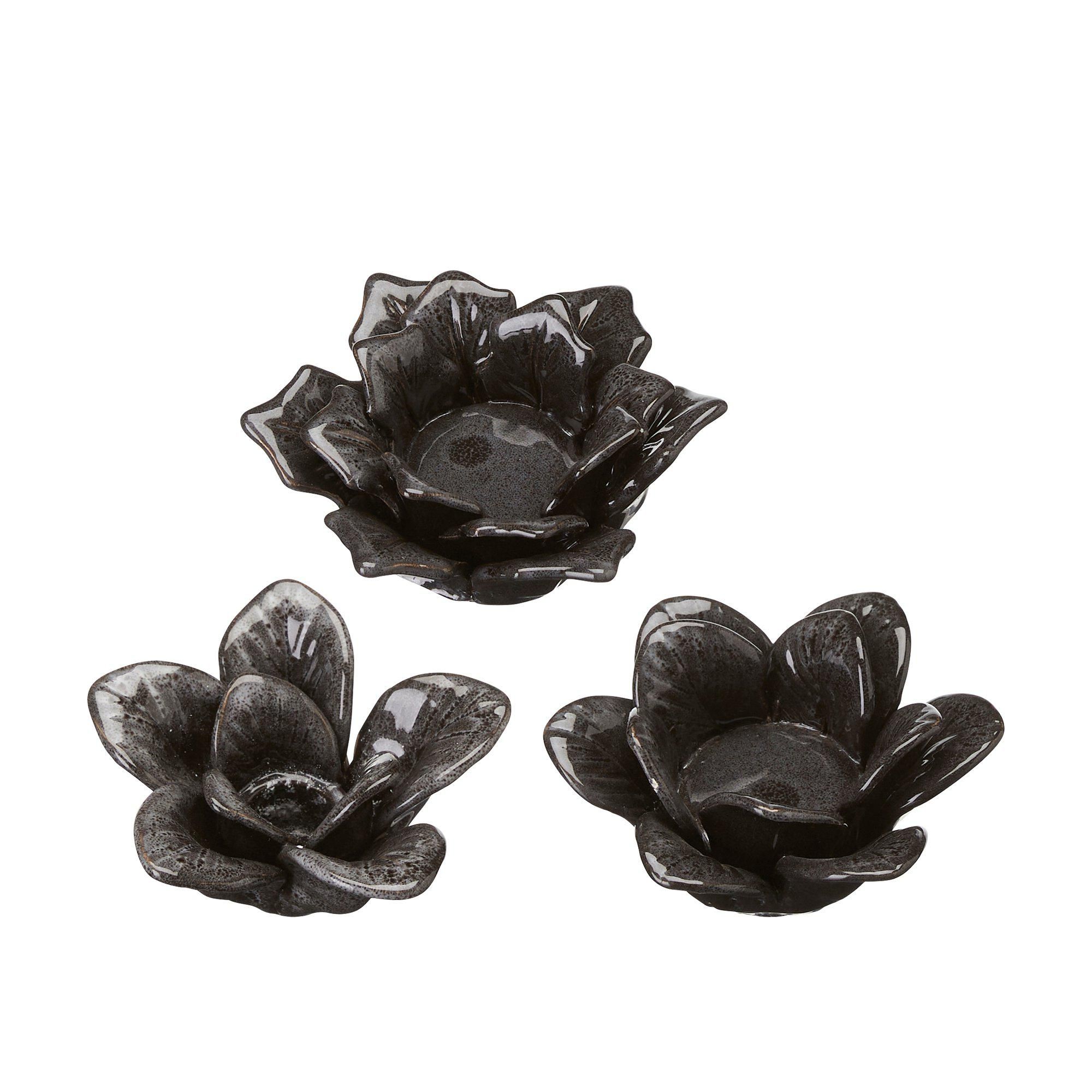 SALLY Candleholder Mix Grey Melange - Grey Melange - 11x5 11x6 11x5cm