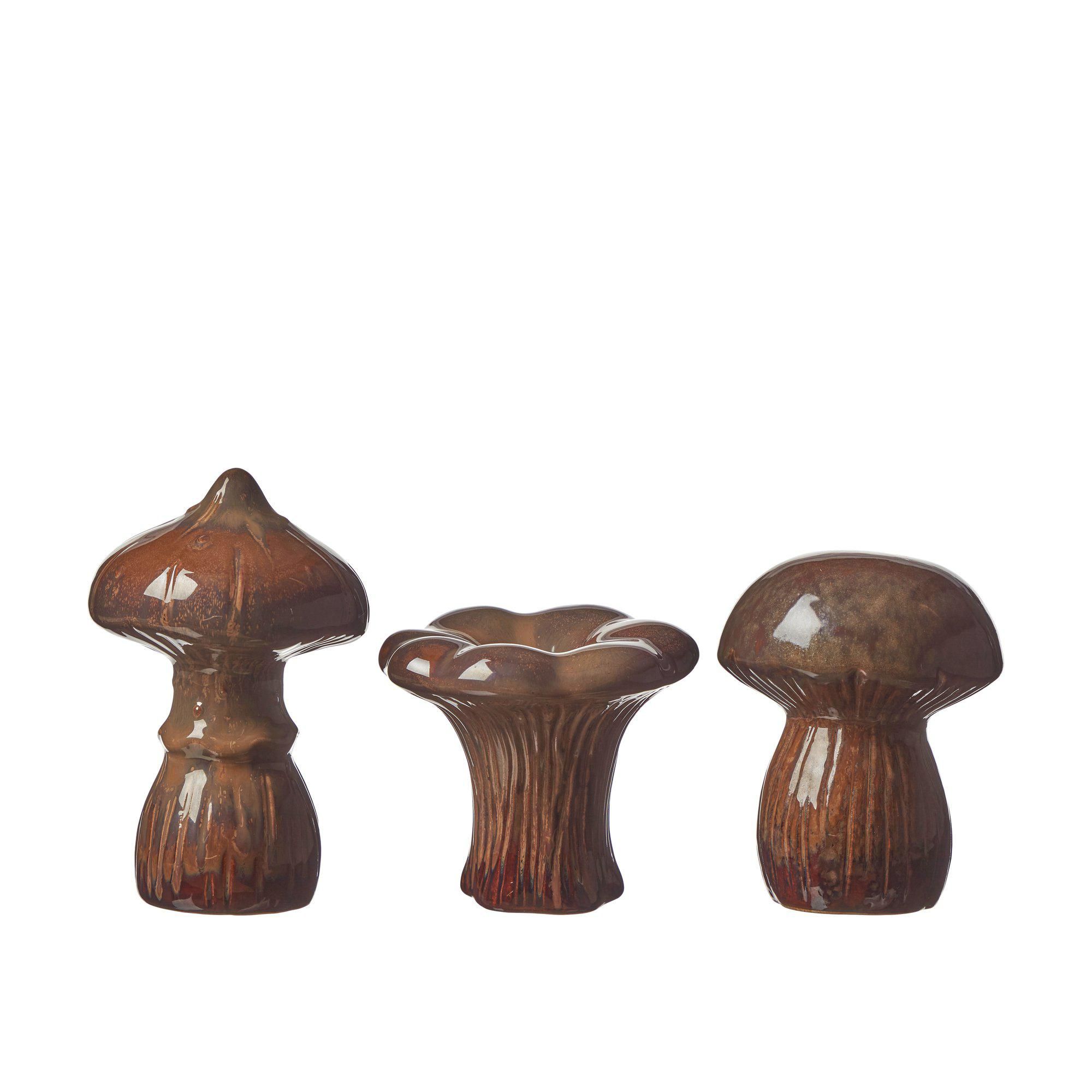 MUSHROOM Mix Brown Melange - Brown Melange - 9,5x15 10x11 11x10cm