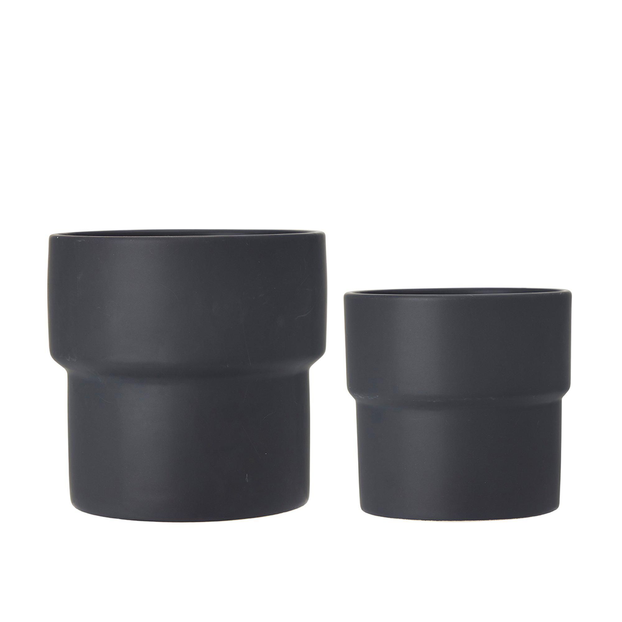 SOFIE Kruka 2/S Svart Matt - Svart Melerad - 16x16, 14x13cm