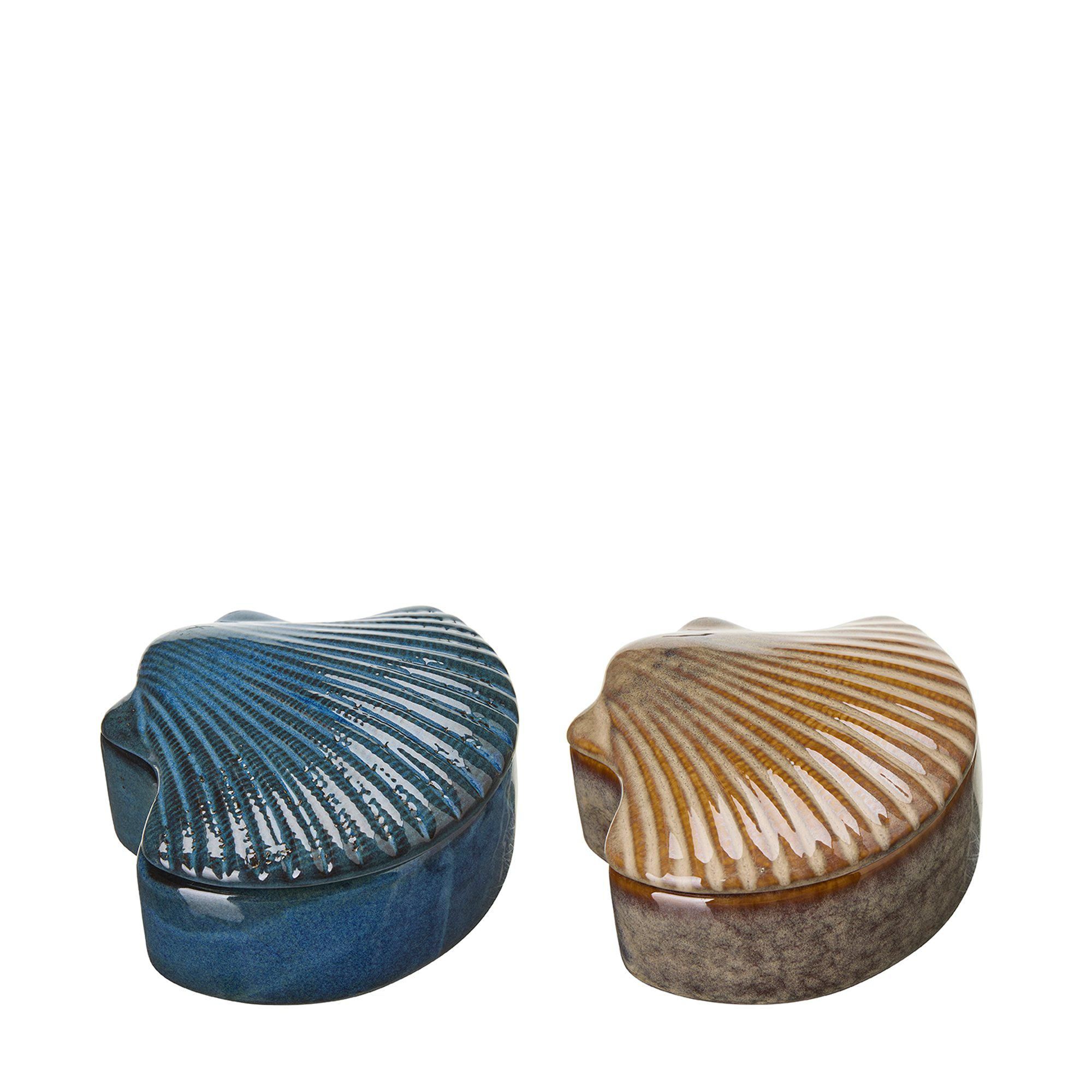 GALIA Shell box Mix Blue, Beige - Blue, Beige - 13x12x6cm