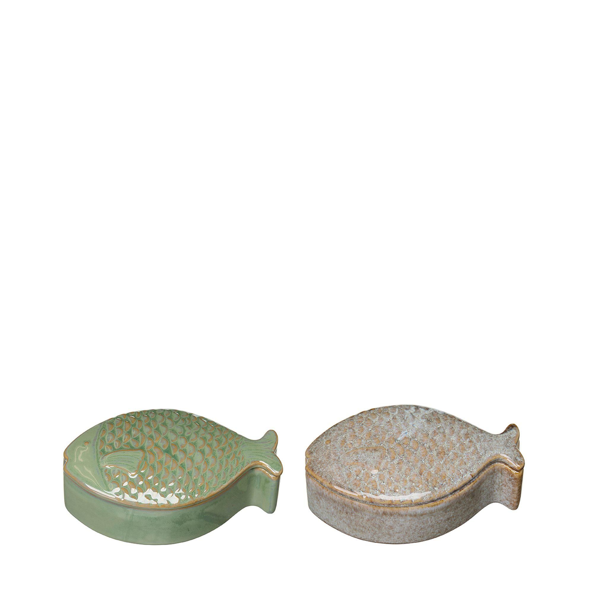 GALIA Fish box Mix Green, Grey - Green, Grey - 14x8x6cm