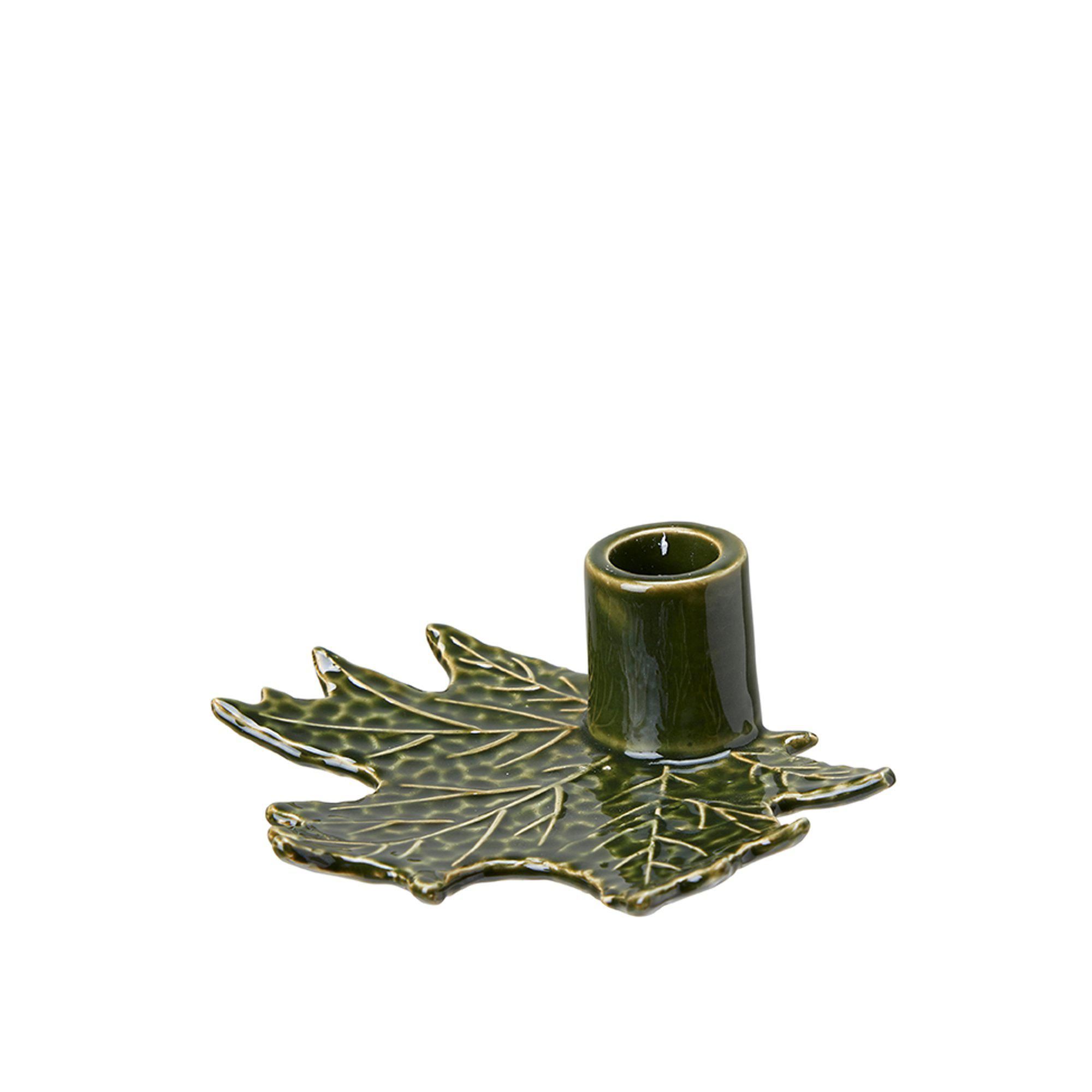 MAPLE Candle Holder Green - Green - 13x12x5cm