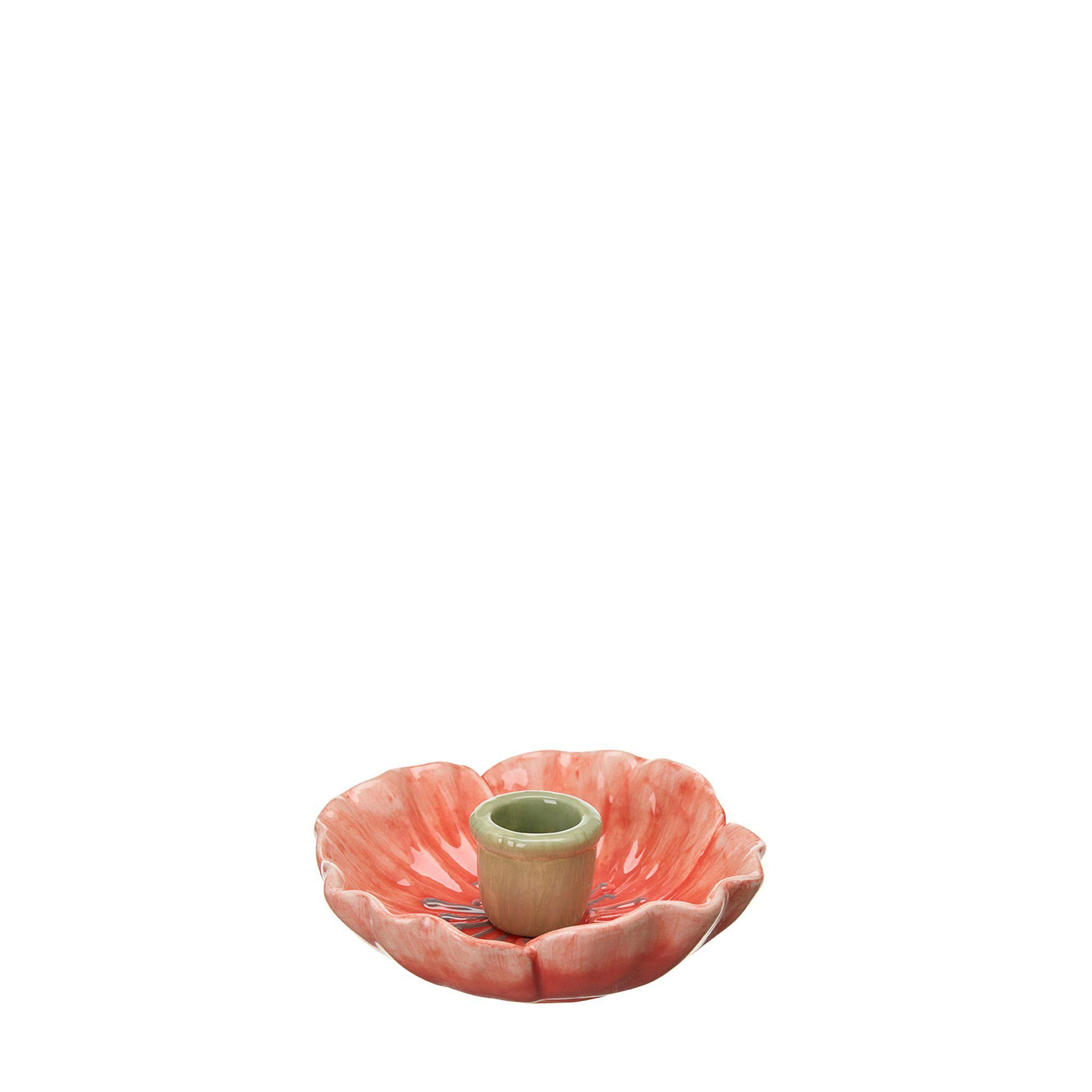 POPPY Candle holder Red - Red - 12x4cm