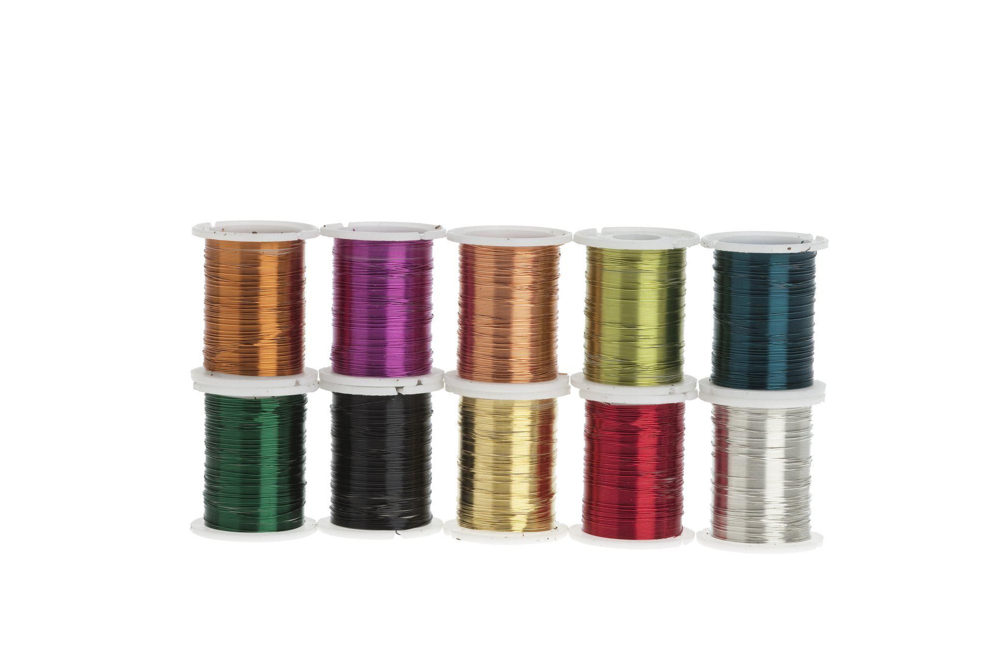 TRÅD 0,3mm 10m/Rulle Mix - Mixade färger - 10m/rulle