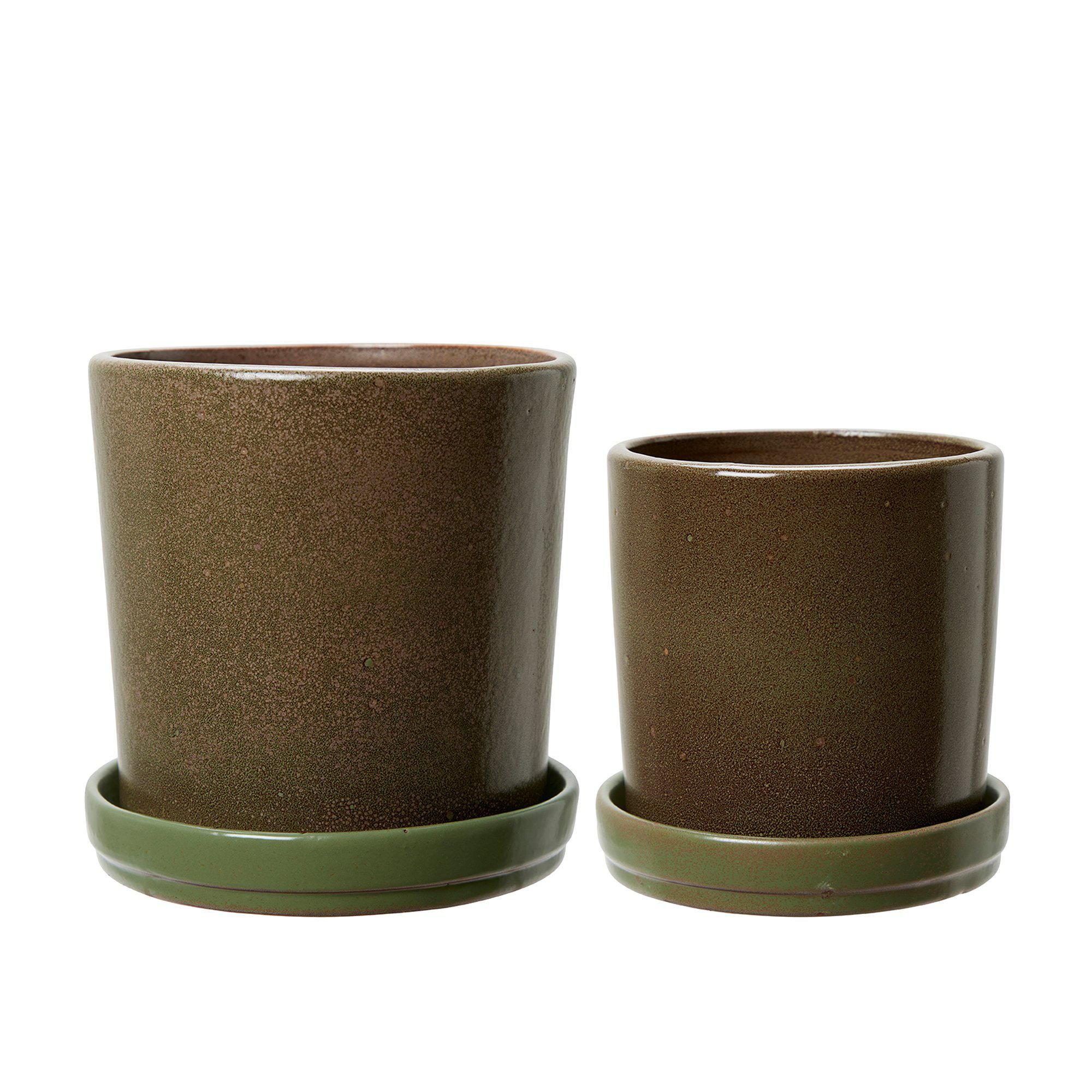 ALMA Kruka m fat 2/S Grönmelerad - Grönmelerad - 16x16, 13x13cm