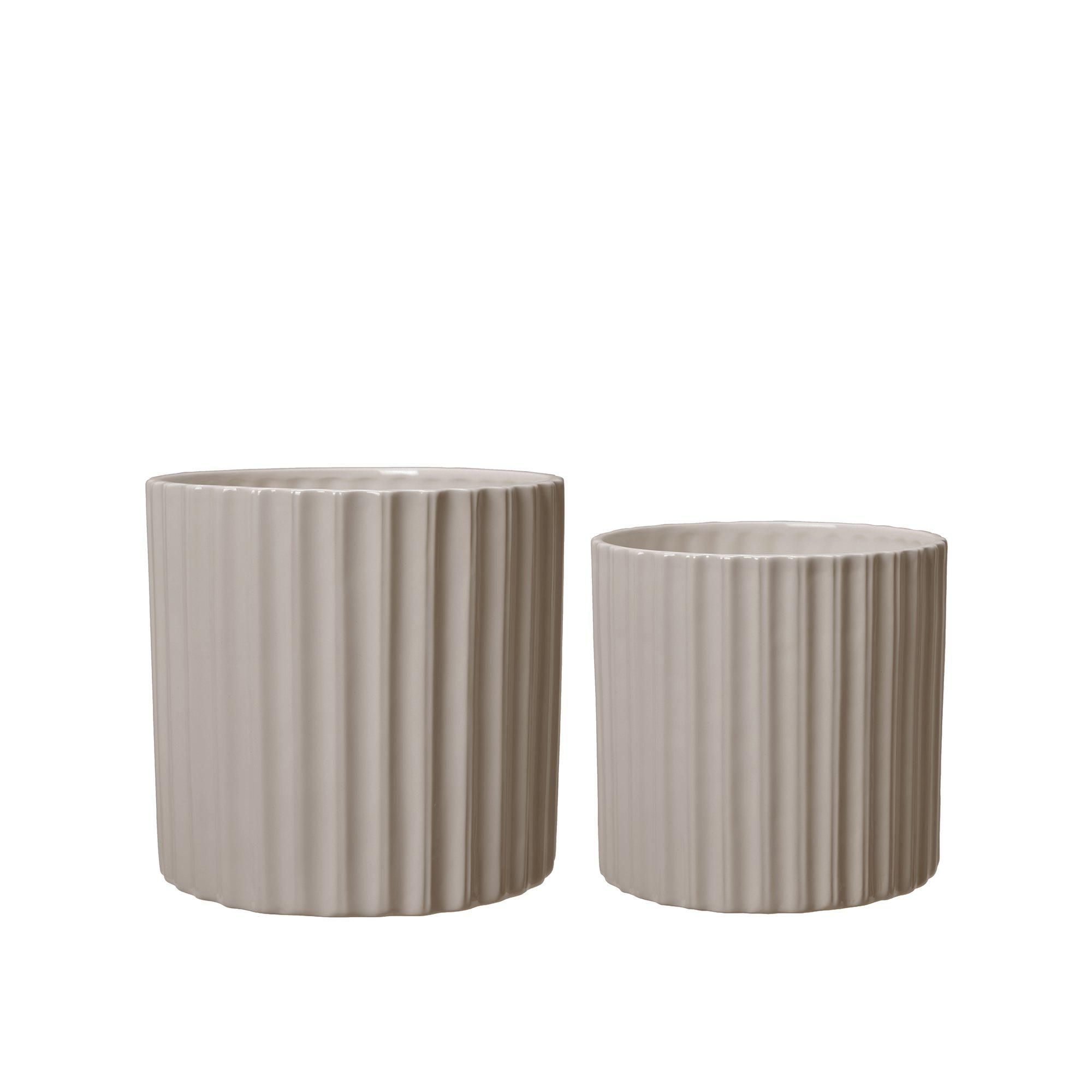SIMONE Pot S/2 Sand - Sand - 21x20, 18x17cm