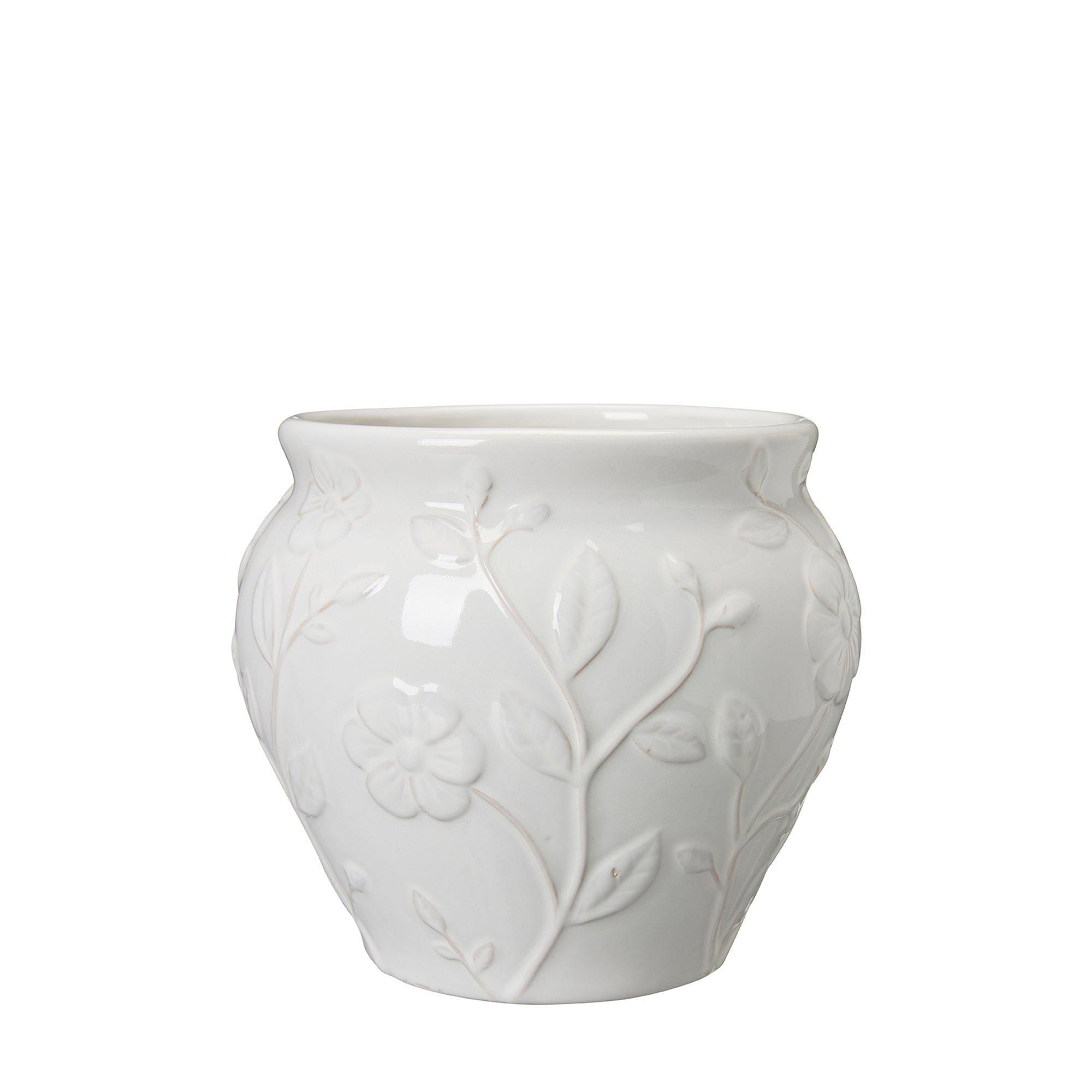 ELIZA Kruka Vit - Vit - 24x21cm