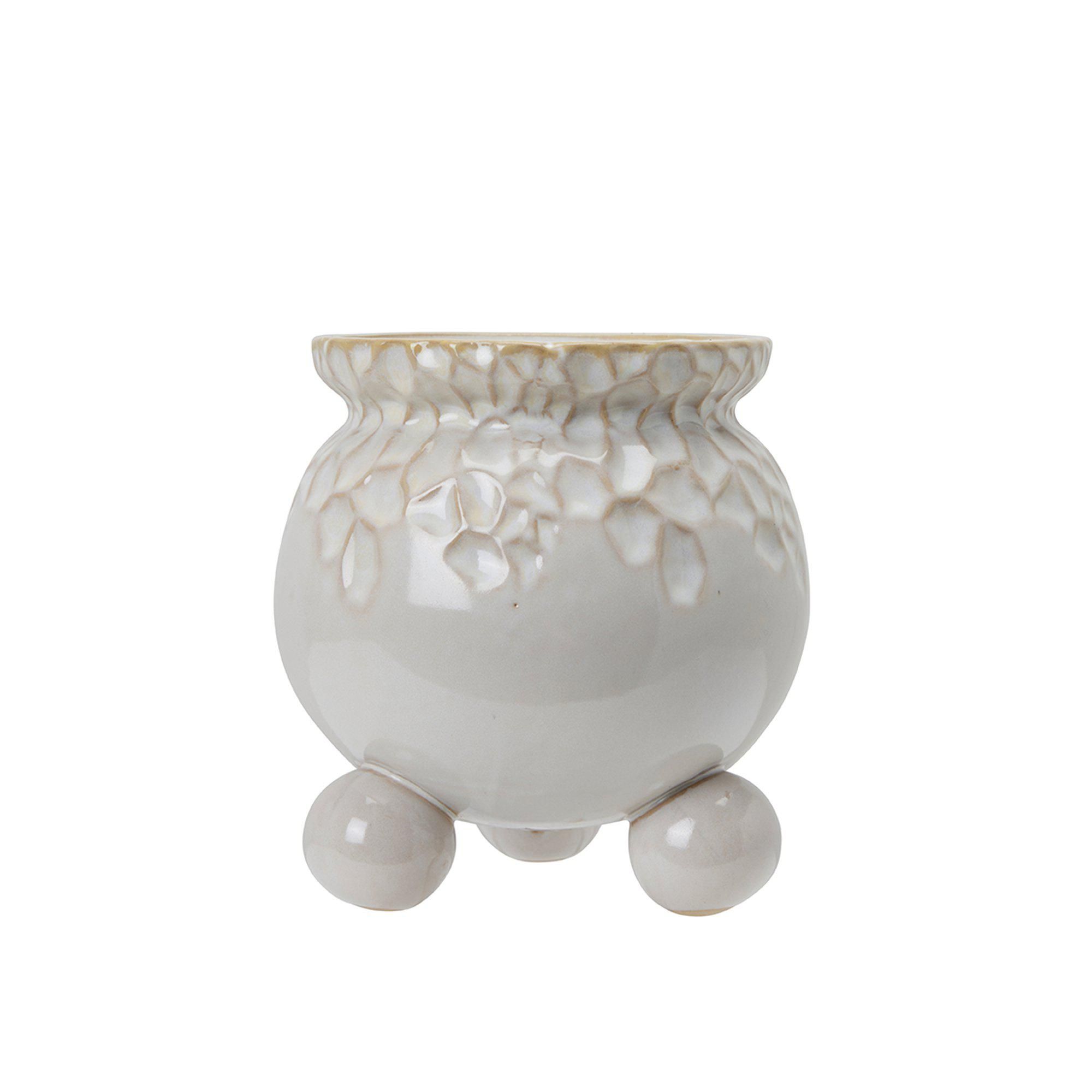 ANYA Pot Offwhite Melange - Offwhite Melange - 15x16cm