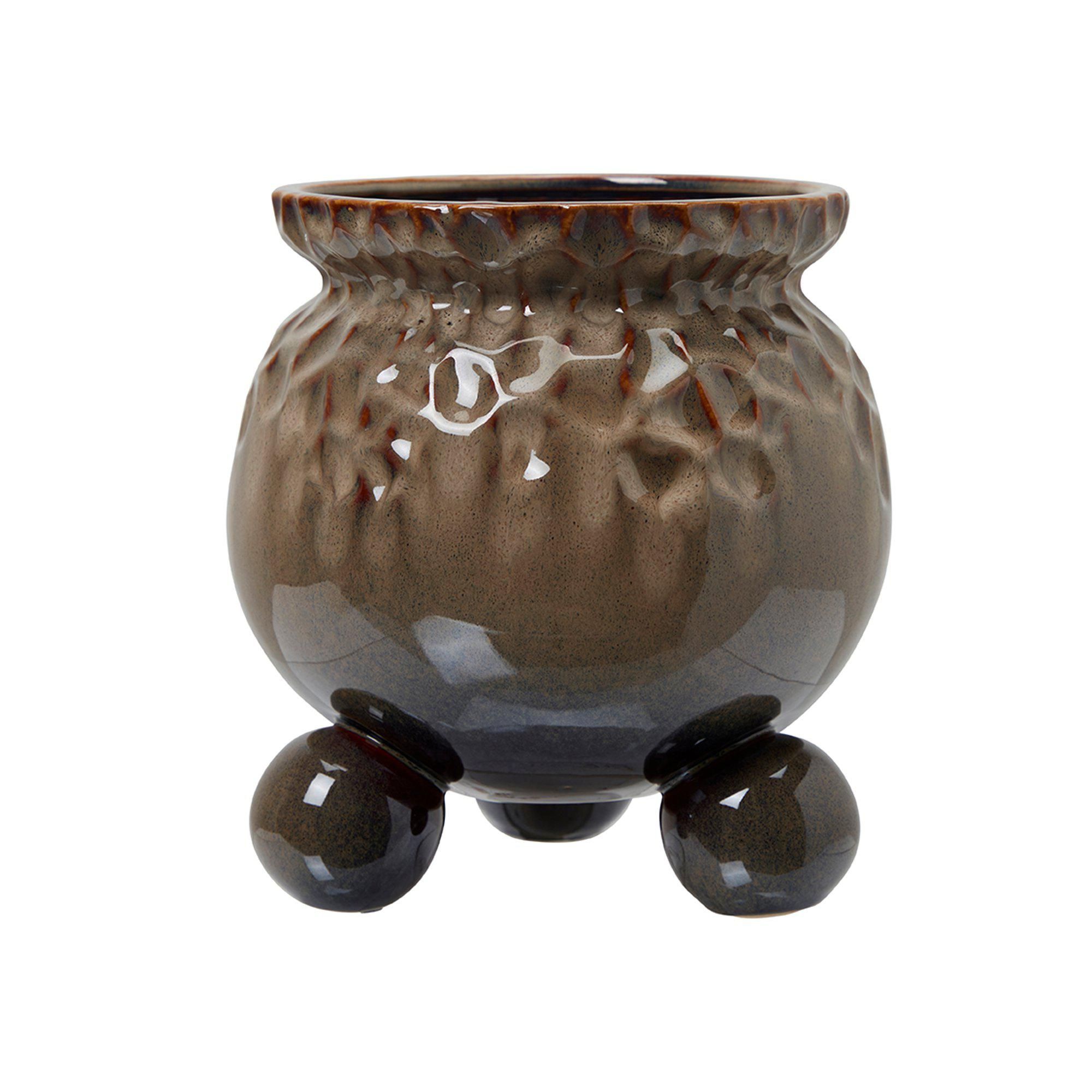 ANYA Pot Brown Melange - Brown Melange - 20x21cm