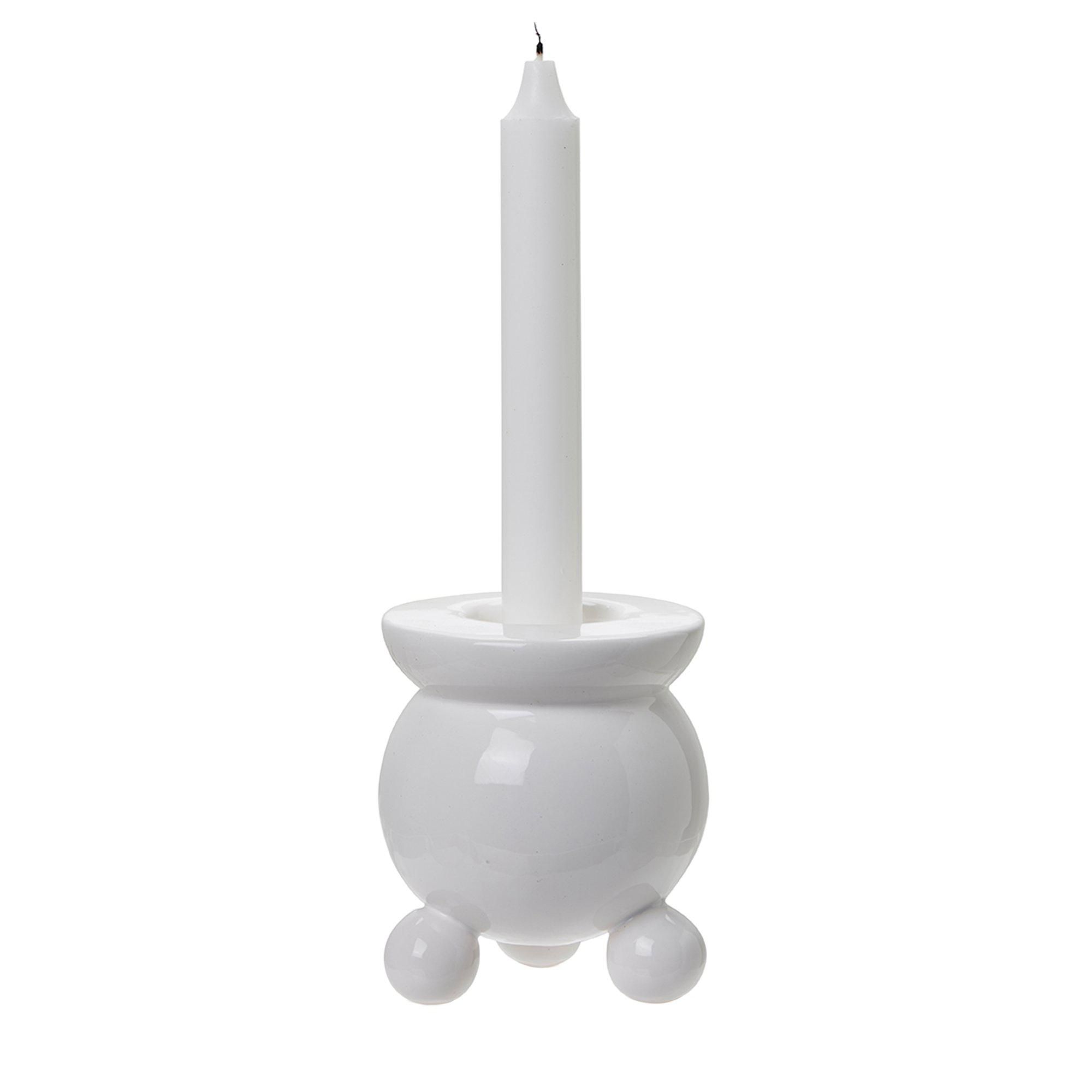 ANYA Candle Holder White - White - 9x11cm