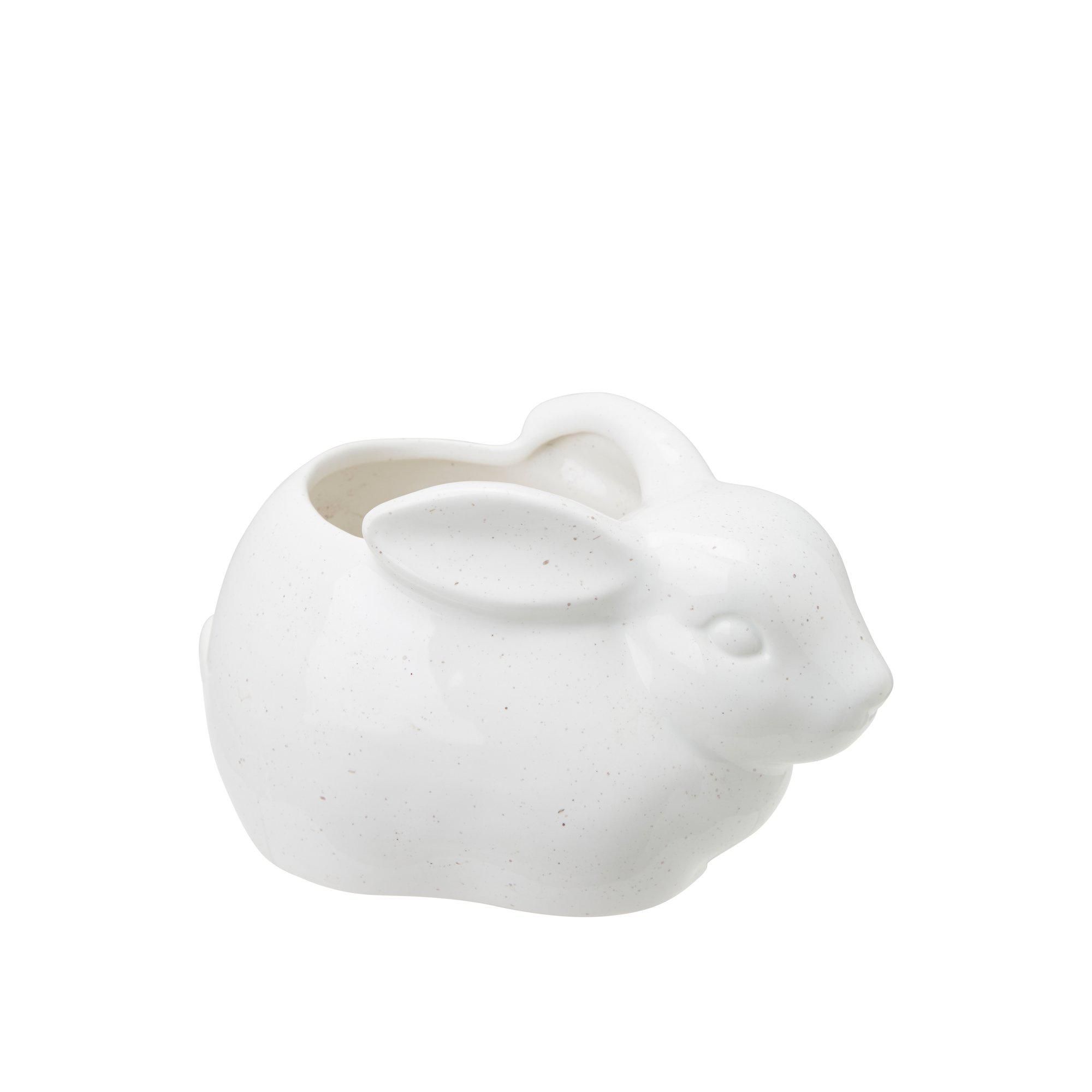SIA RABBIT Planter White Melange - White Melange - 18x11cm
