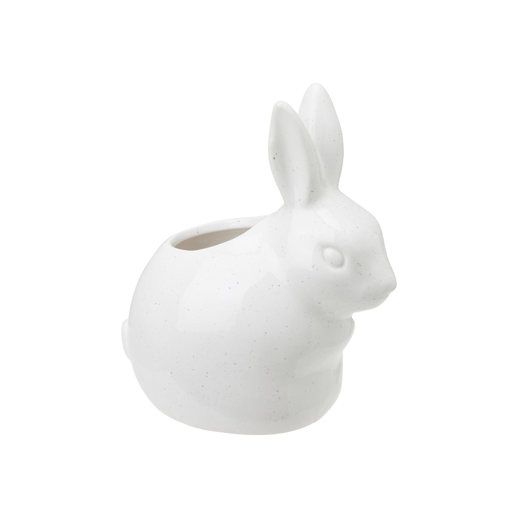 SIA RABBIT Planter White Melange - White Melange - 15x17cm