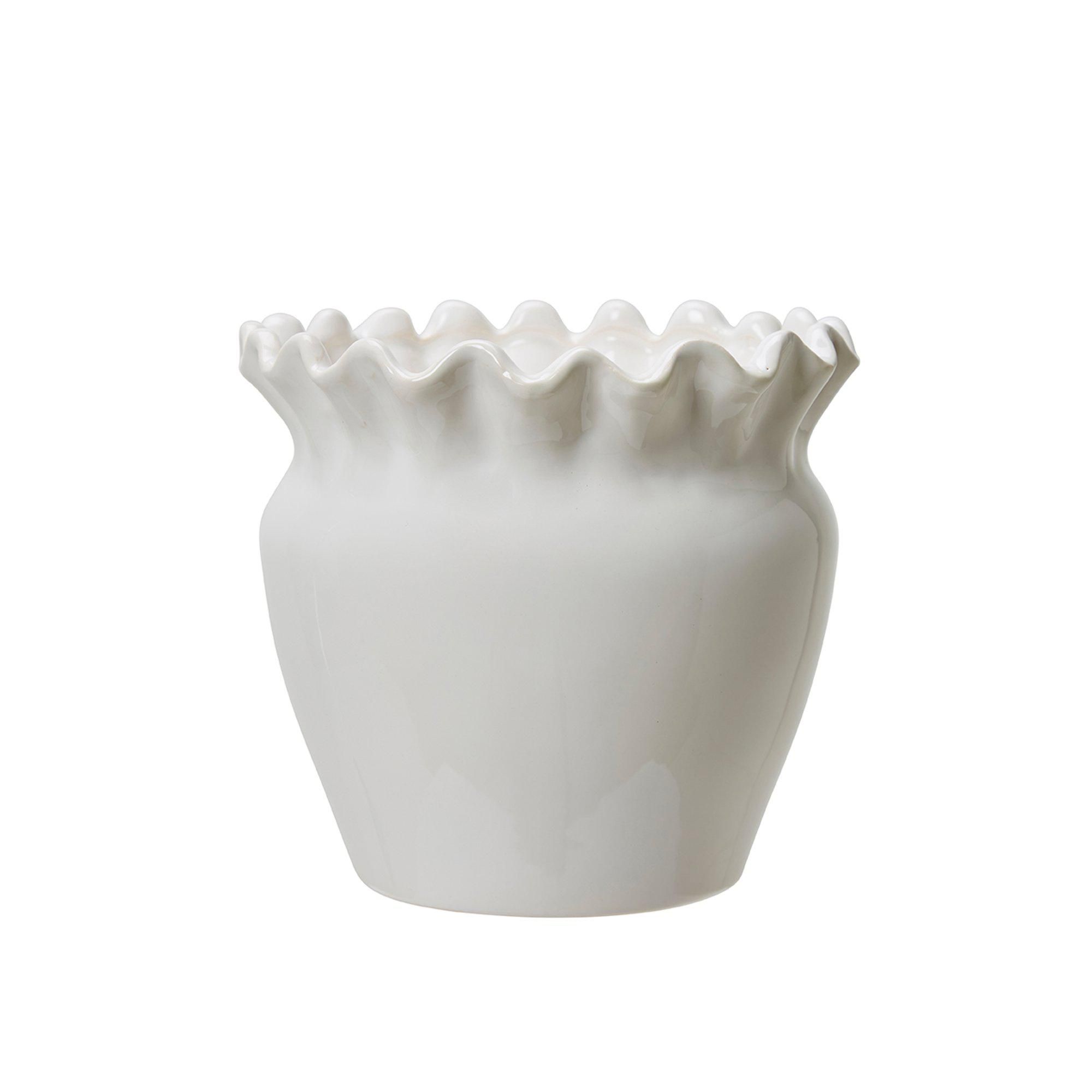 EVELINA Pot White - White - 17x16cm