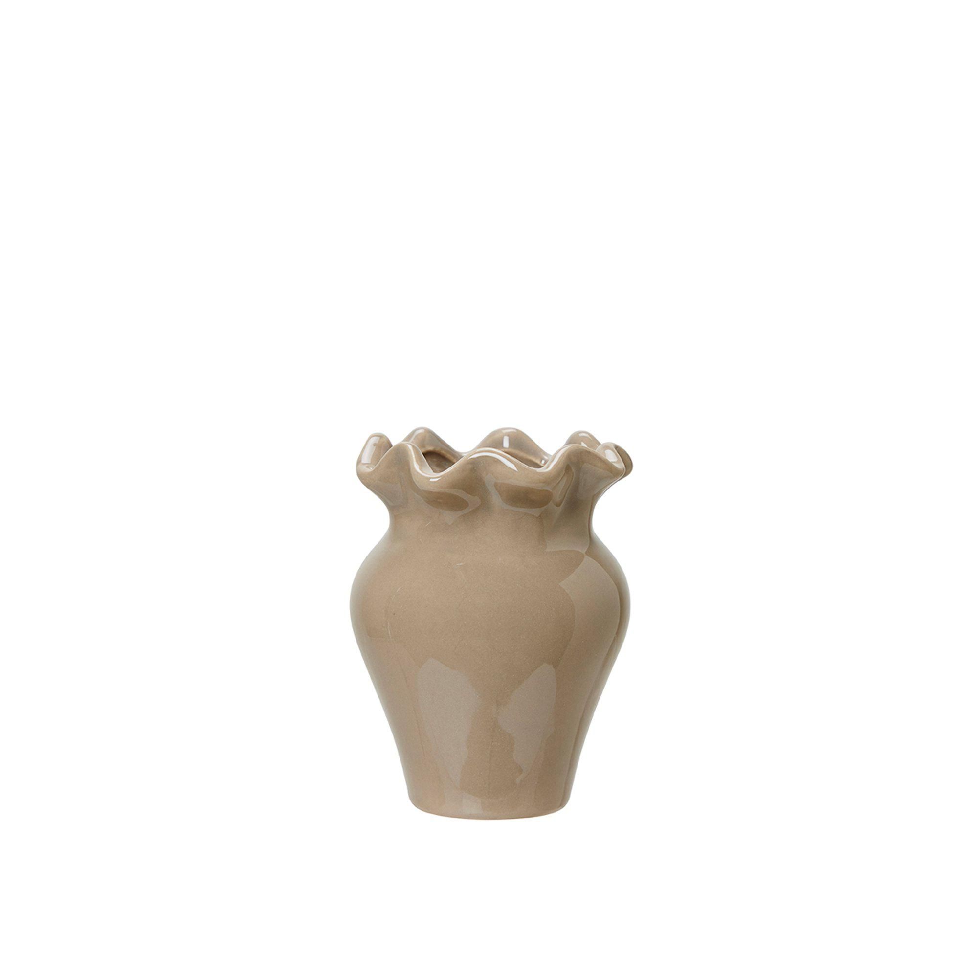 EVELINA Vase Beige - Beige - 8x10cm