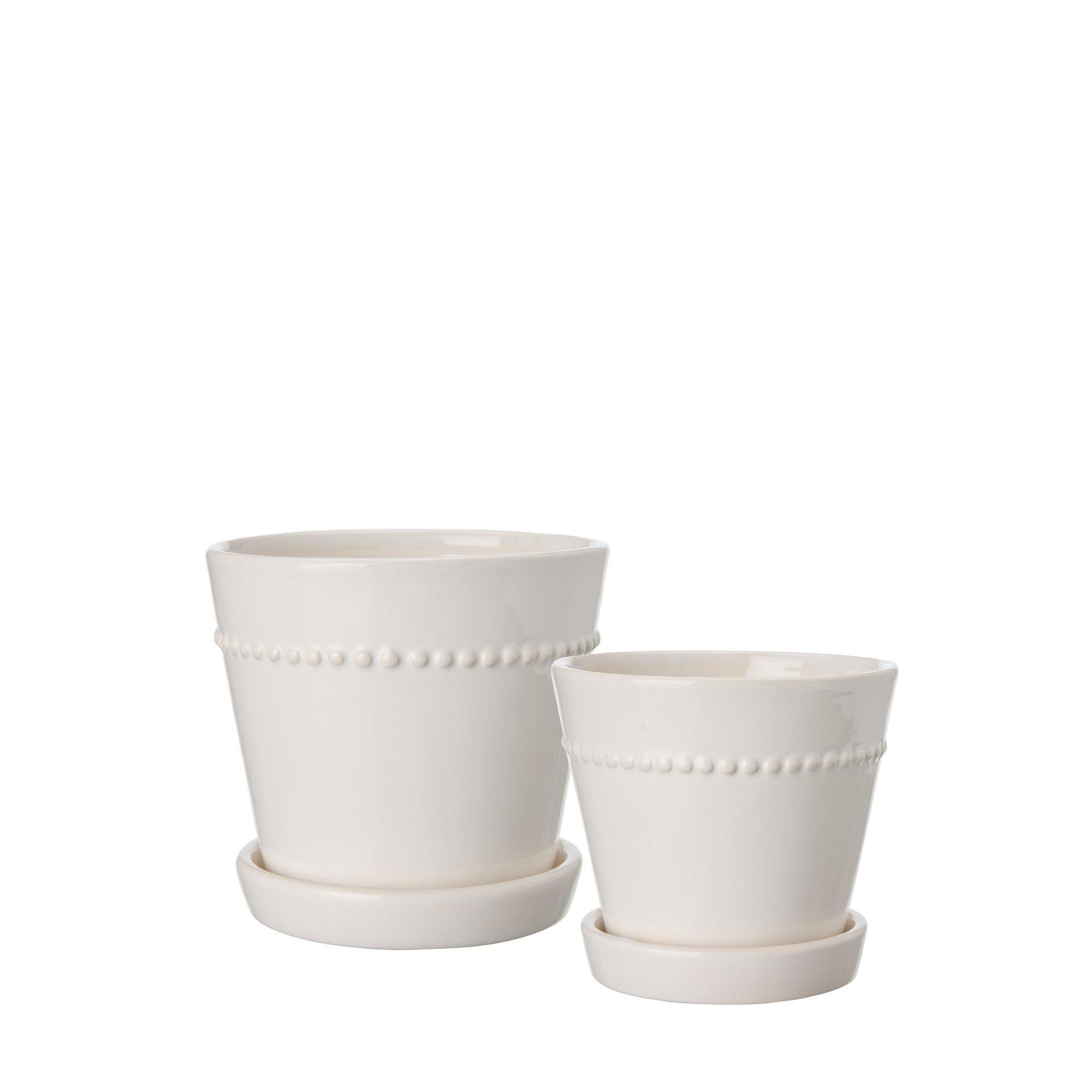 FRANCES Kruka m fat 2/S Vit - Vit - 12x11 10x9cm