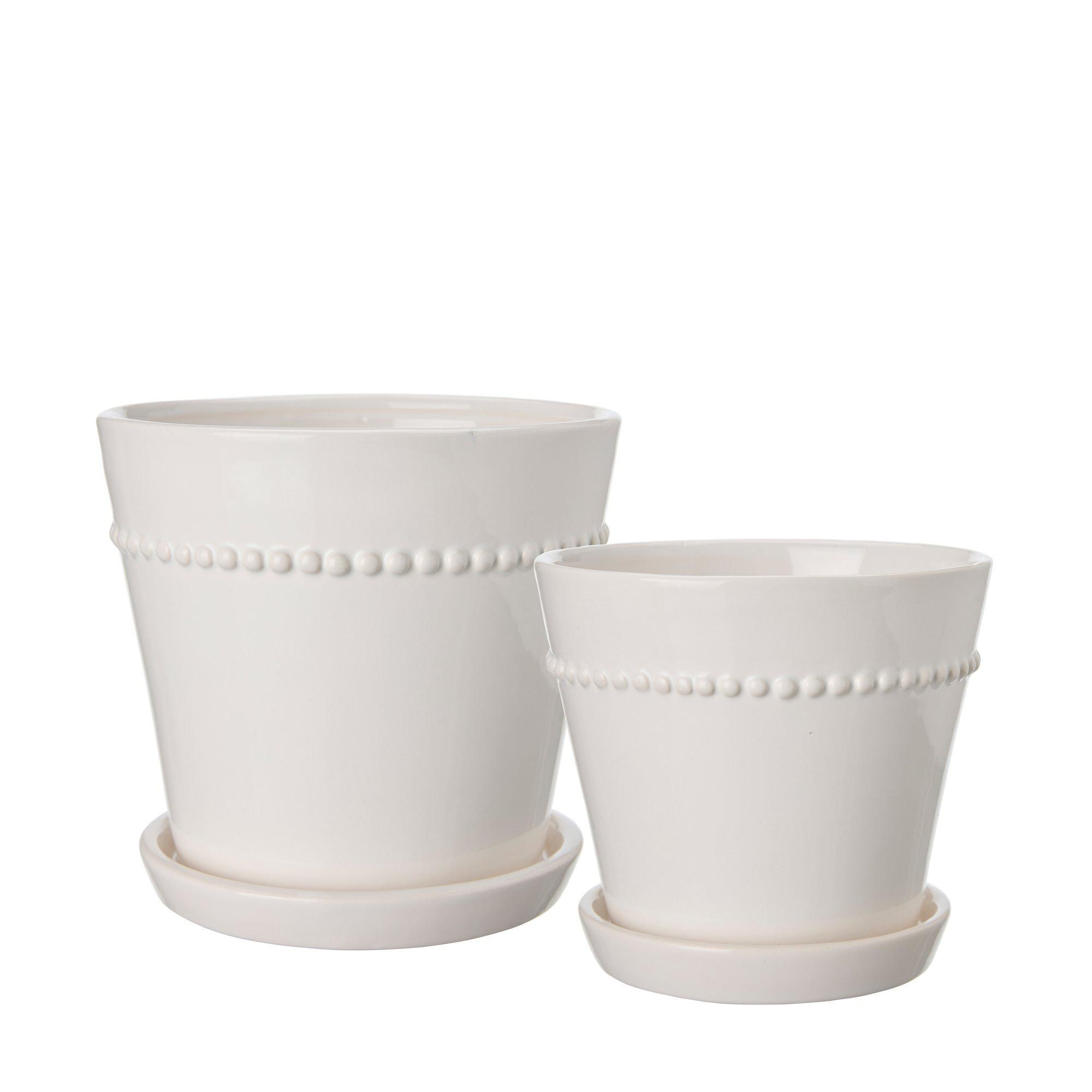 FRANCES Kruka m fat 2/S Vit - Vit - 15x14 13x12cm