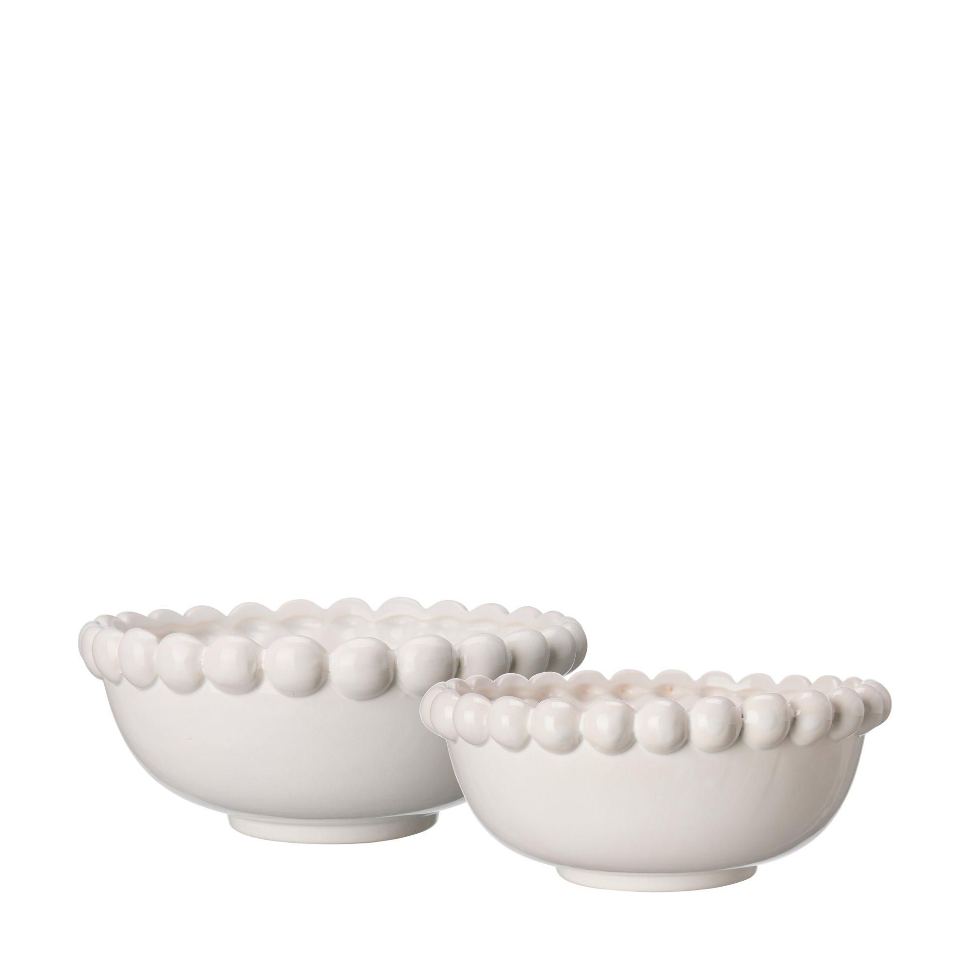 MARY Planter S/2 White - White - 26x10 22x9cm