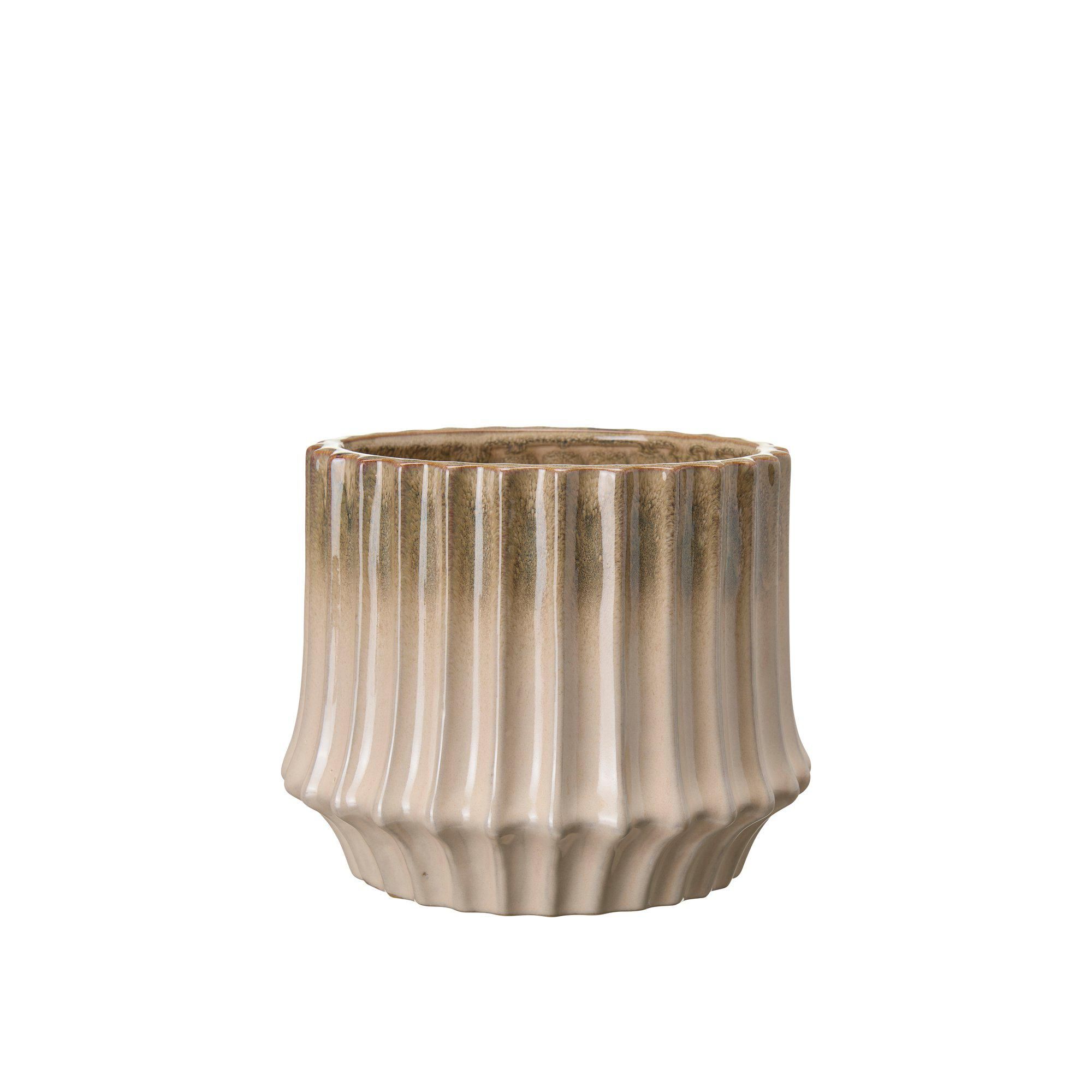 PORTIA Pot Beige Melange - Beige Melange - 19x15cm