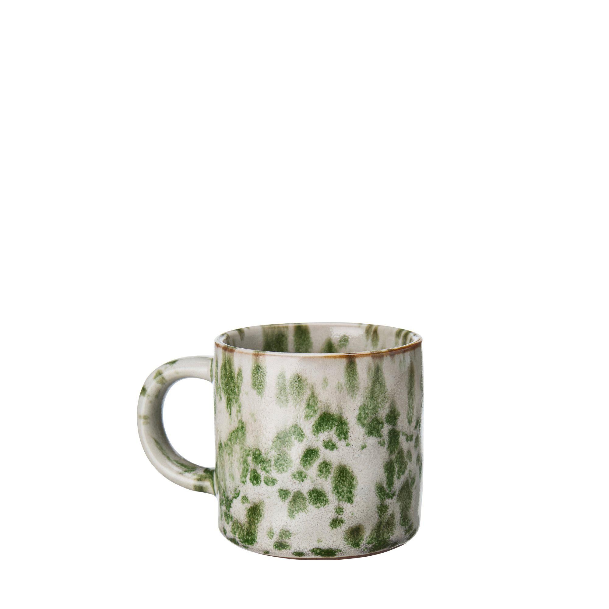 AMANDA Cup 160ml Offwhite/Green Melange - Offwhite/Green Melange - 11x8x7cm