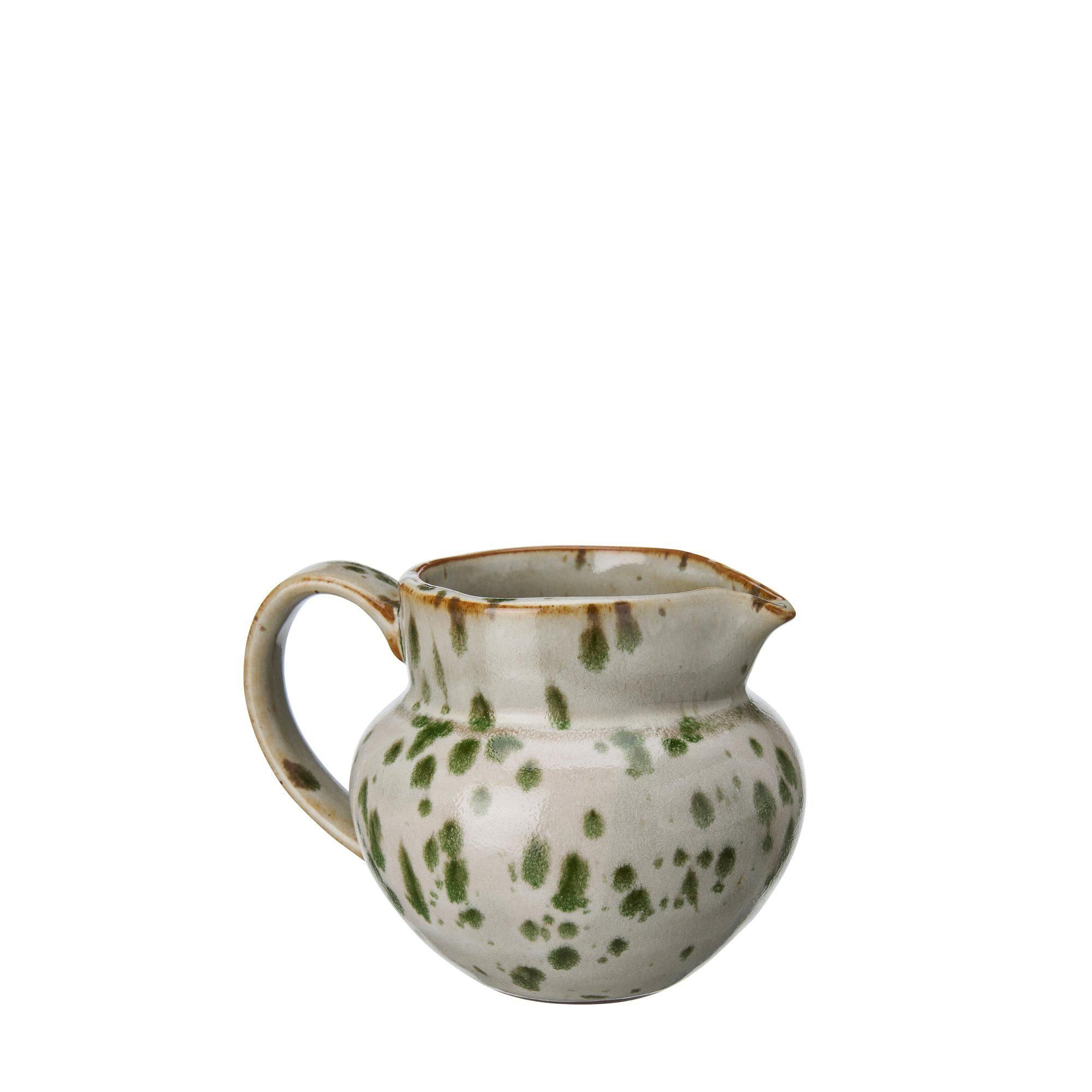 AMANDA Jar Offwhite/GreenMelang - Offwhite/GreenMelang - 12x9x9cm
