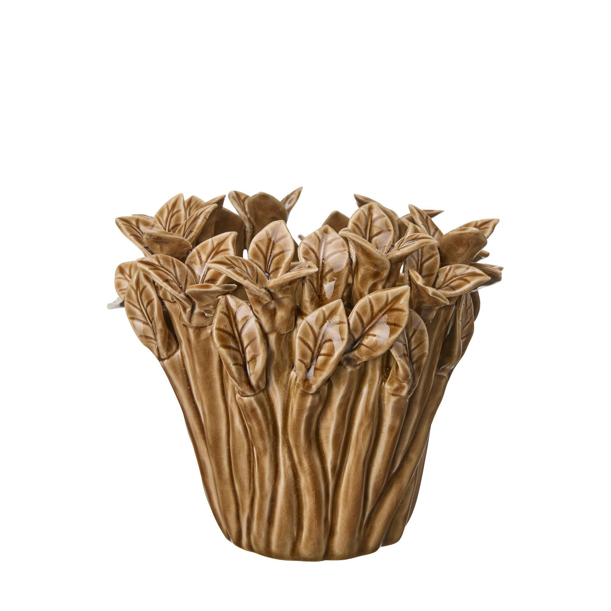 JUSTINA Pot Brown Melange - Brown Melange - 20x16cm