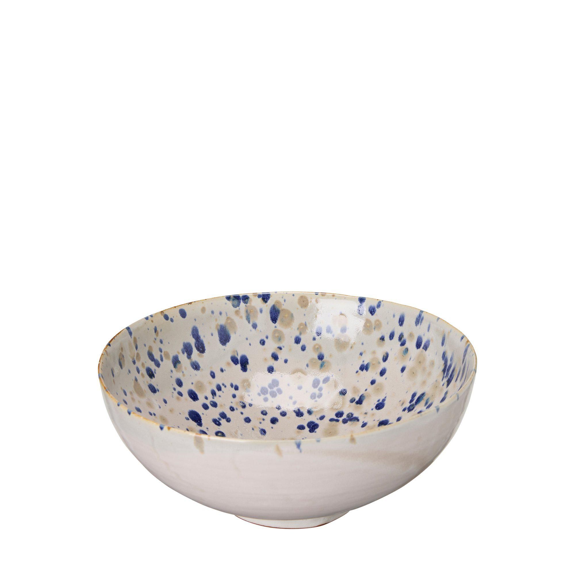 AMANDA Bowl Offwhite/Blue Melang - Offwhite/Blue Melang - 26x11cm
