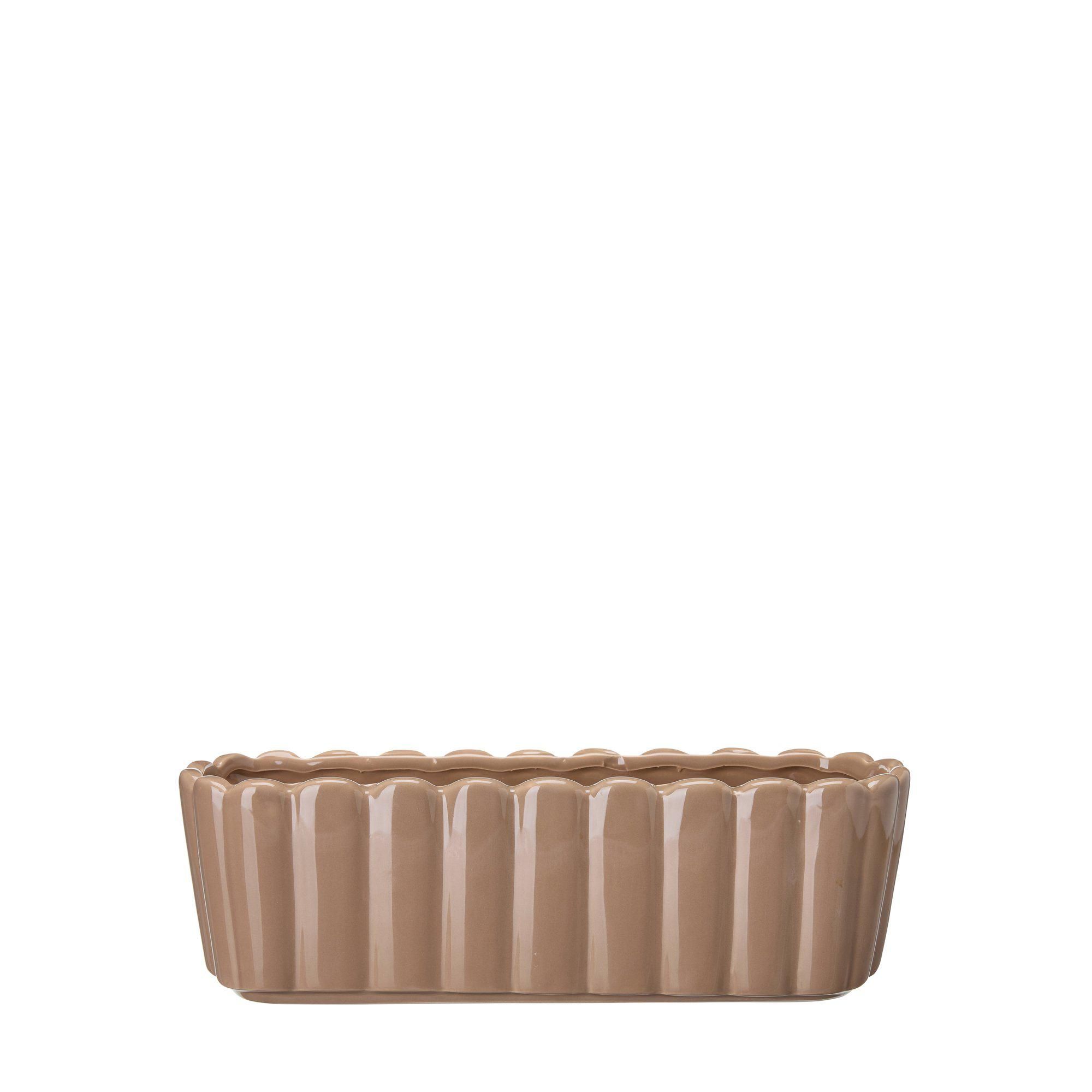 EDNA Planter Oval Beige - Beige - 30x10x12cm