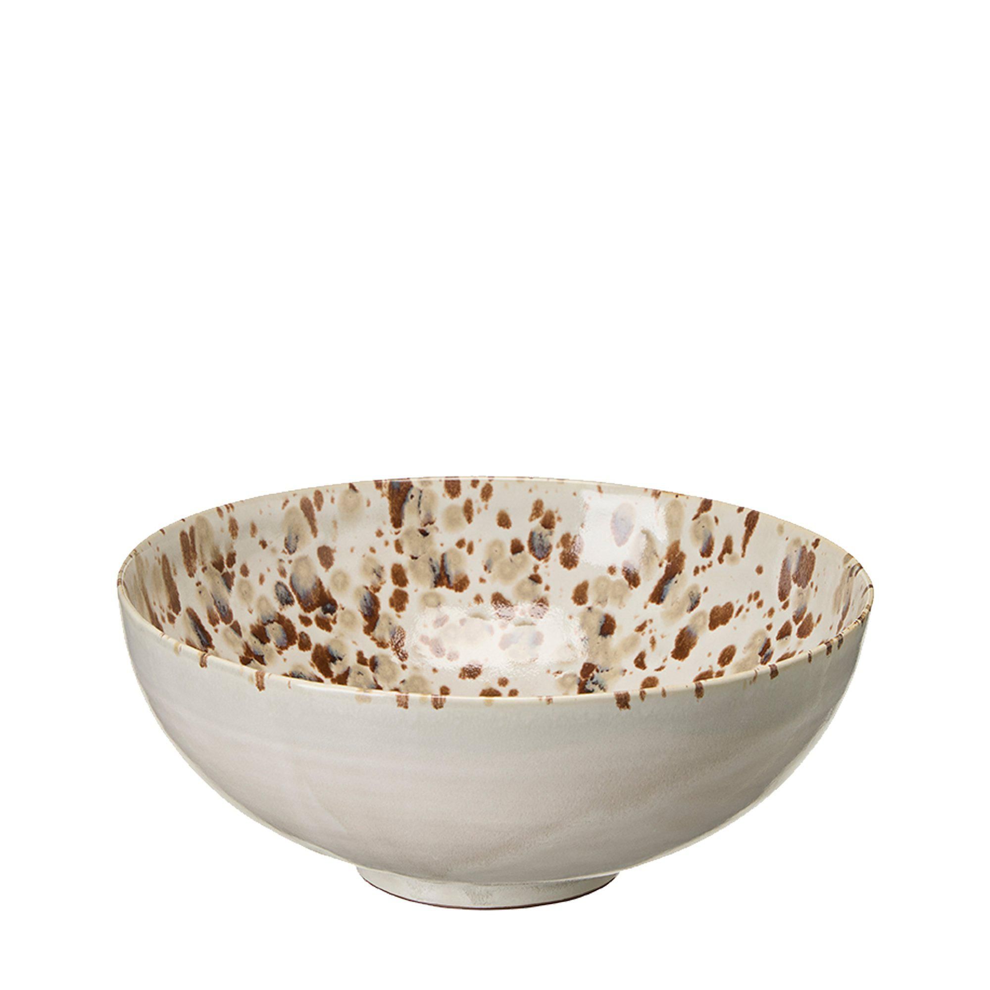 AMANDA Bowl Offwhite/Brown Melange - Offwhite/Brown Melange - 26x11cm