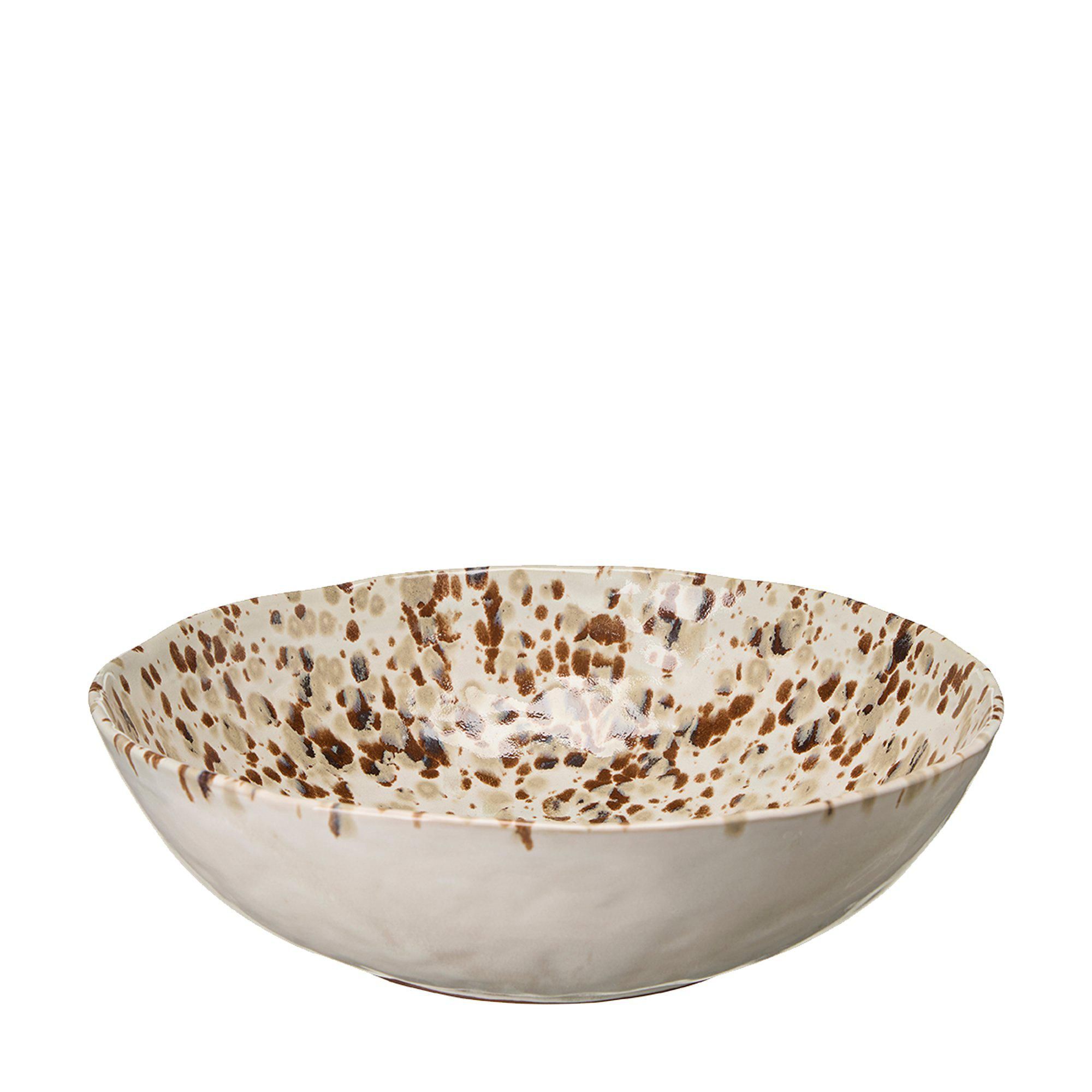 AMANDA Bowl Offwhite/Brown Melange - Offwhite/Brown Melange - 36x10cm