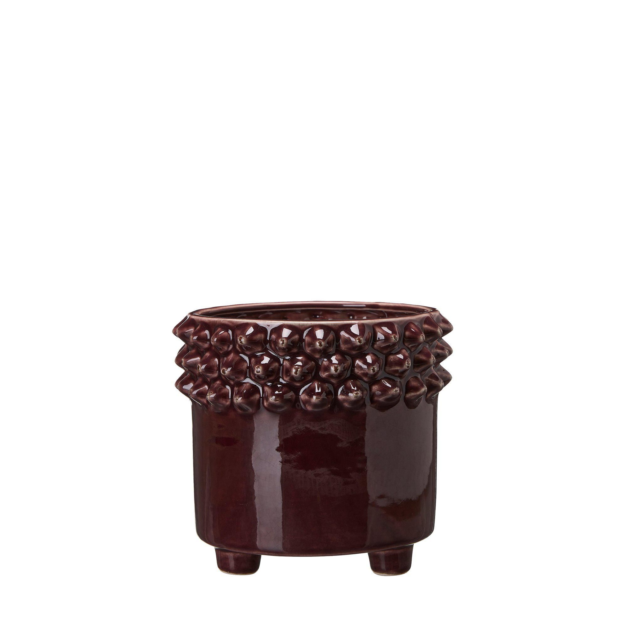 TEKLA Pot Burgundy - Burgundy - 17x15cm
