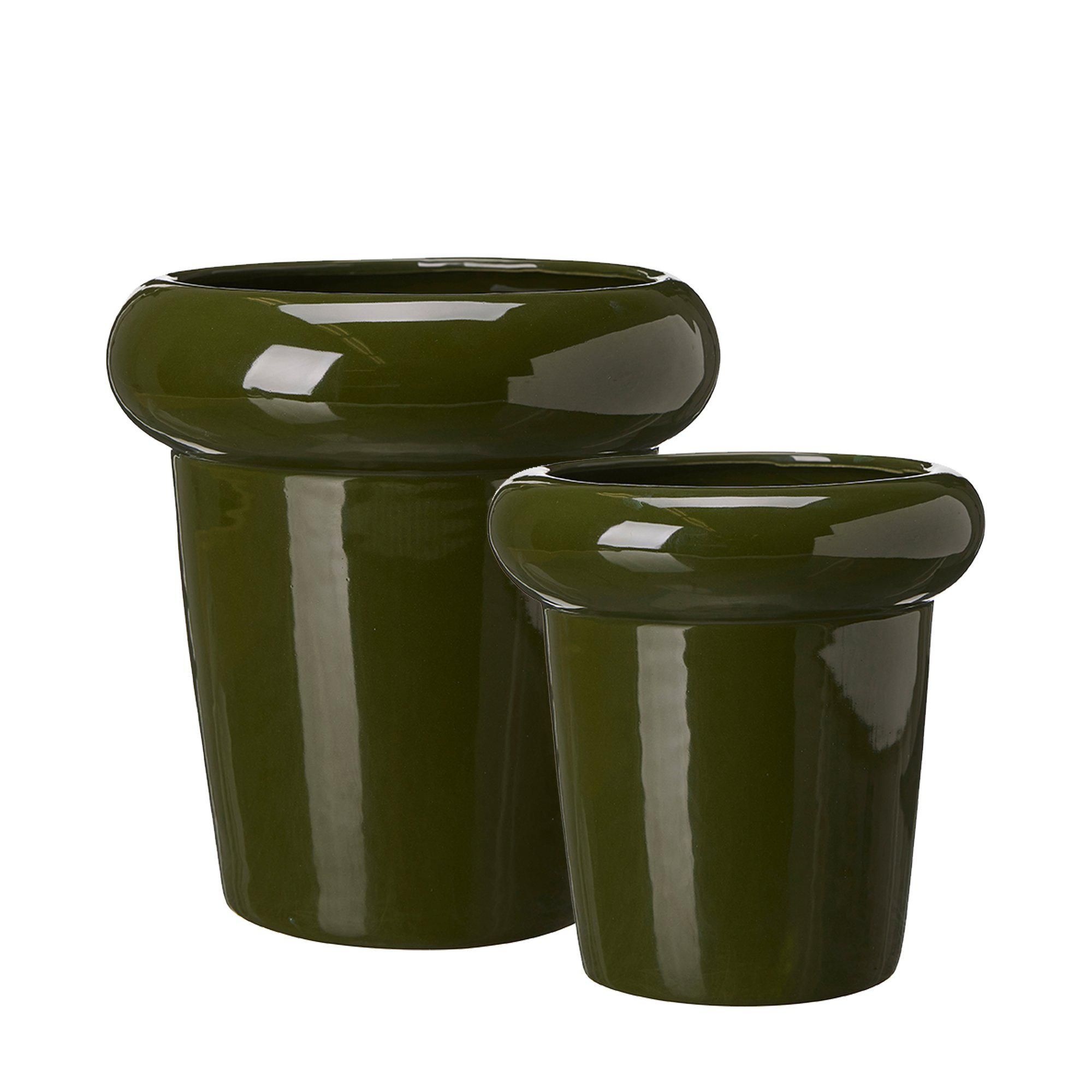 MIO Pot S/2 Green - Green - 20x20 15x15cm