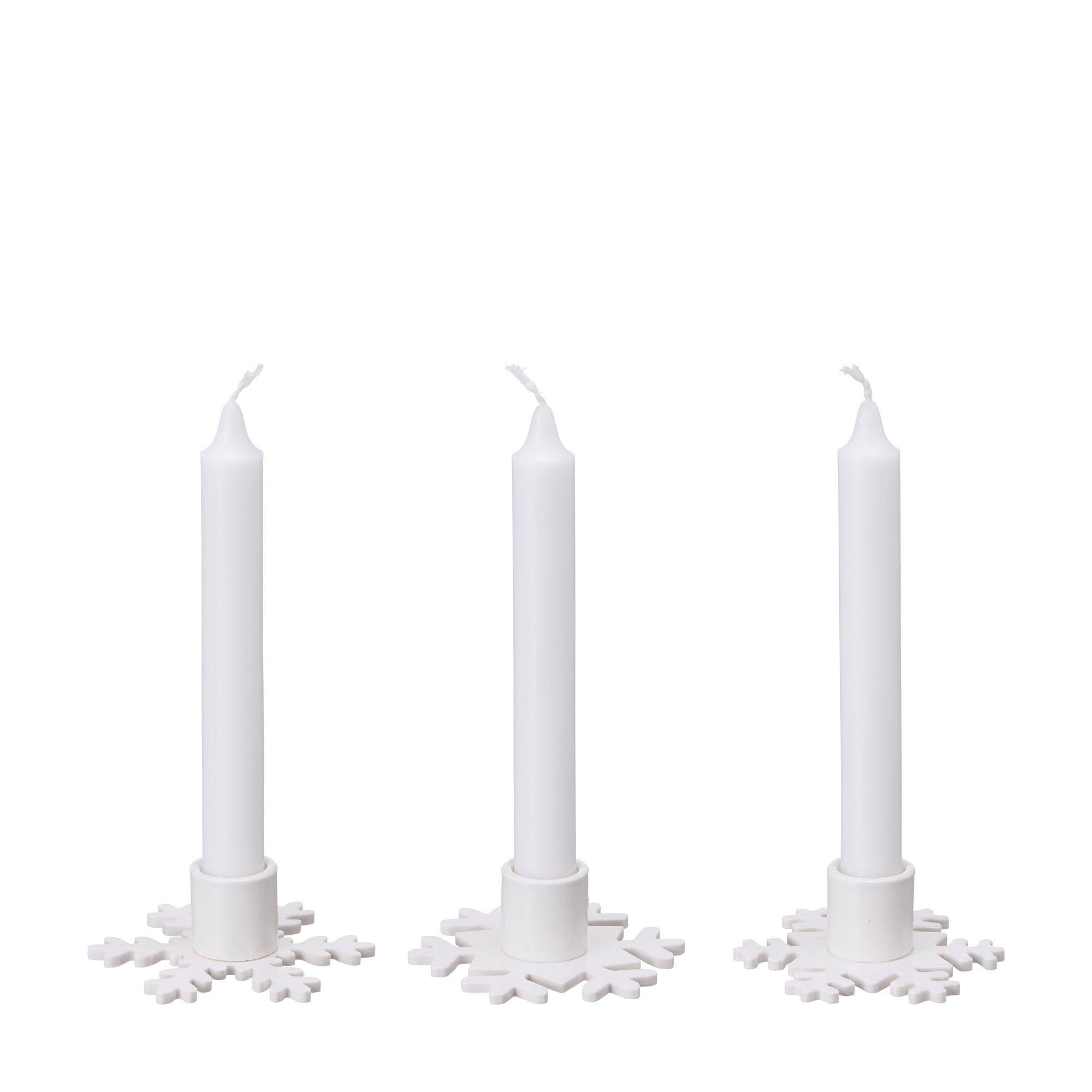 TINDRA Candle Holder Mix White - White - 10x4cm