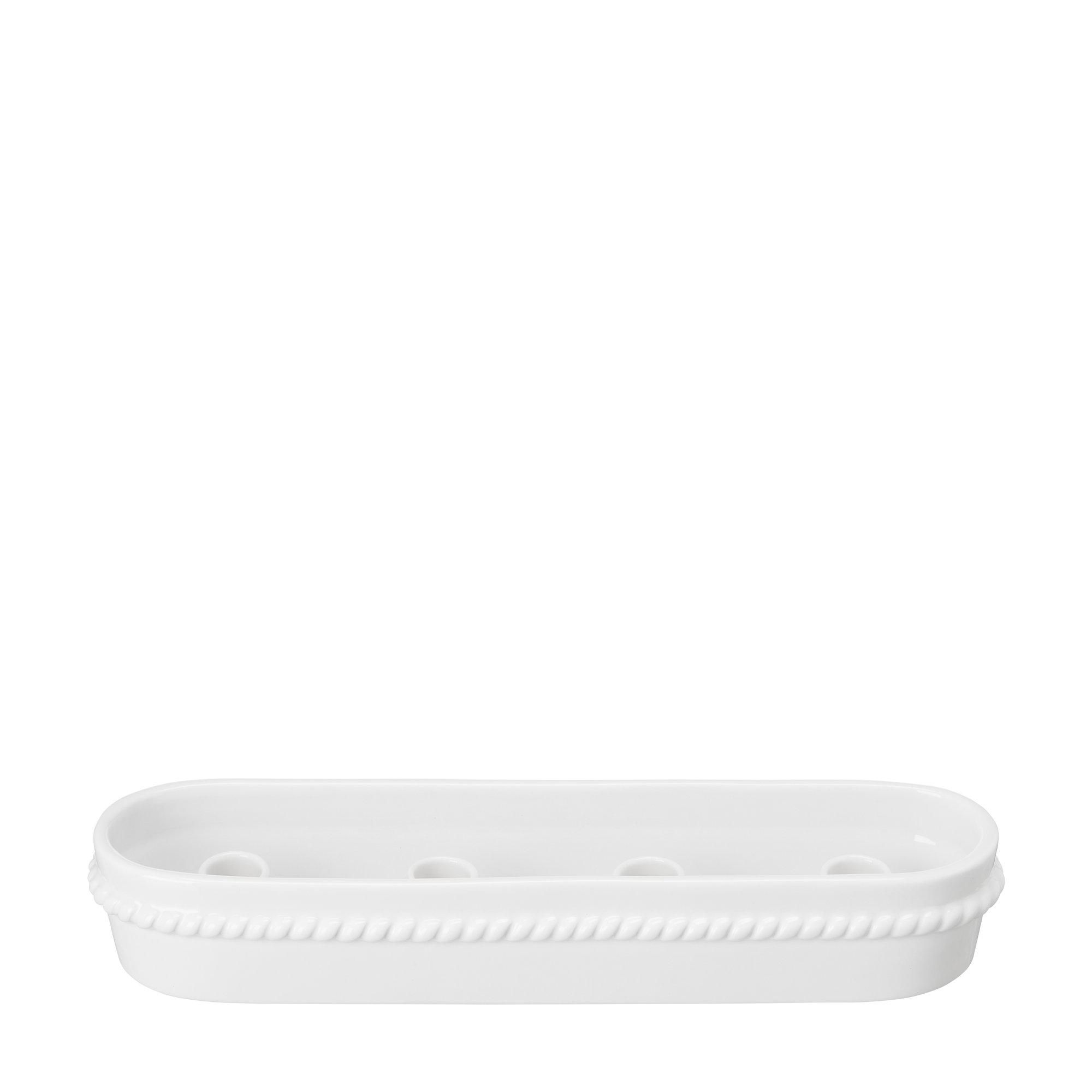 LOVA Candle Holder White - White - 38x11x6cm