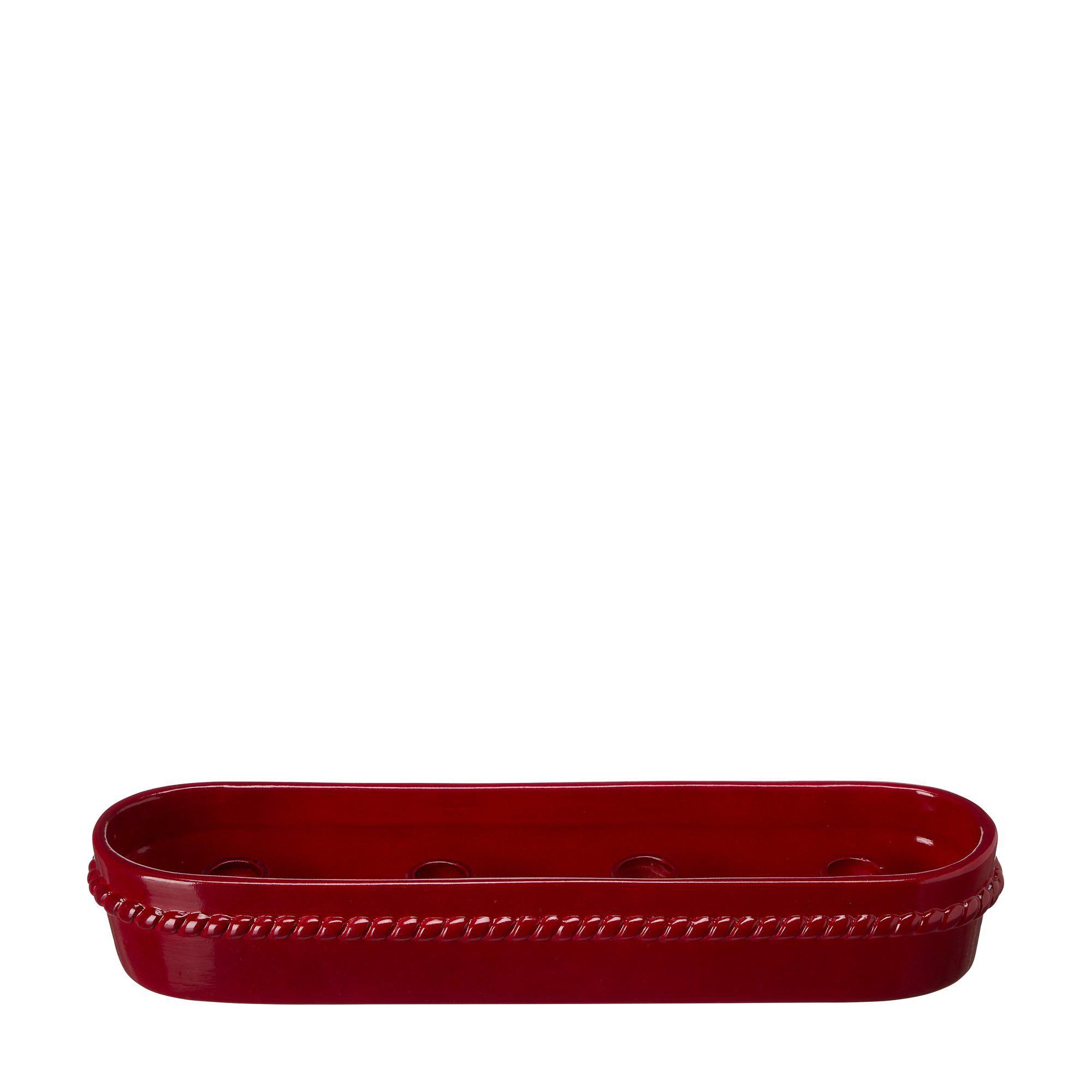 LOVA Candle Holder Red - Red - 38x11x6cm