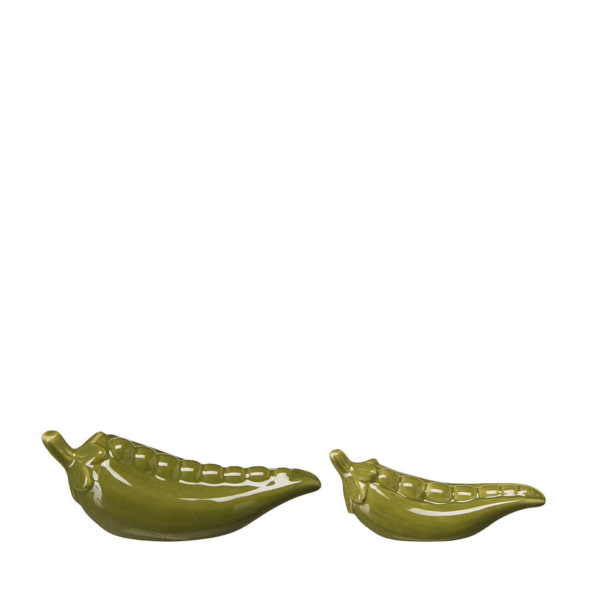 ARTA Decoration S/2 Green Melange - Green Melange - 12x5x4 9x4x3cm