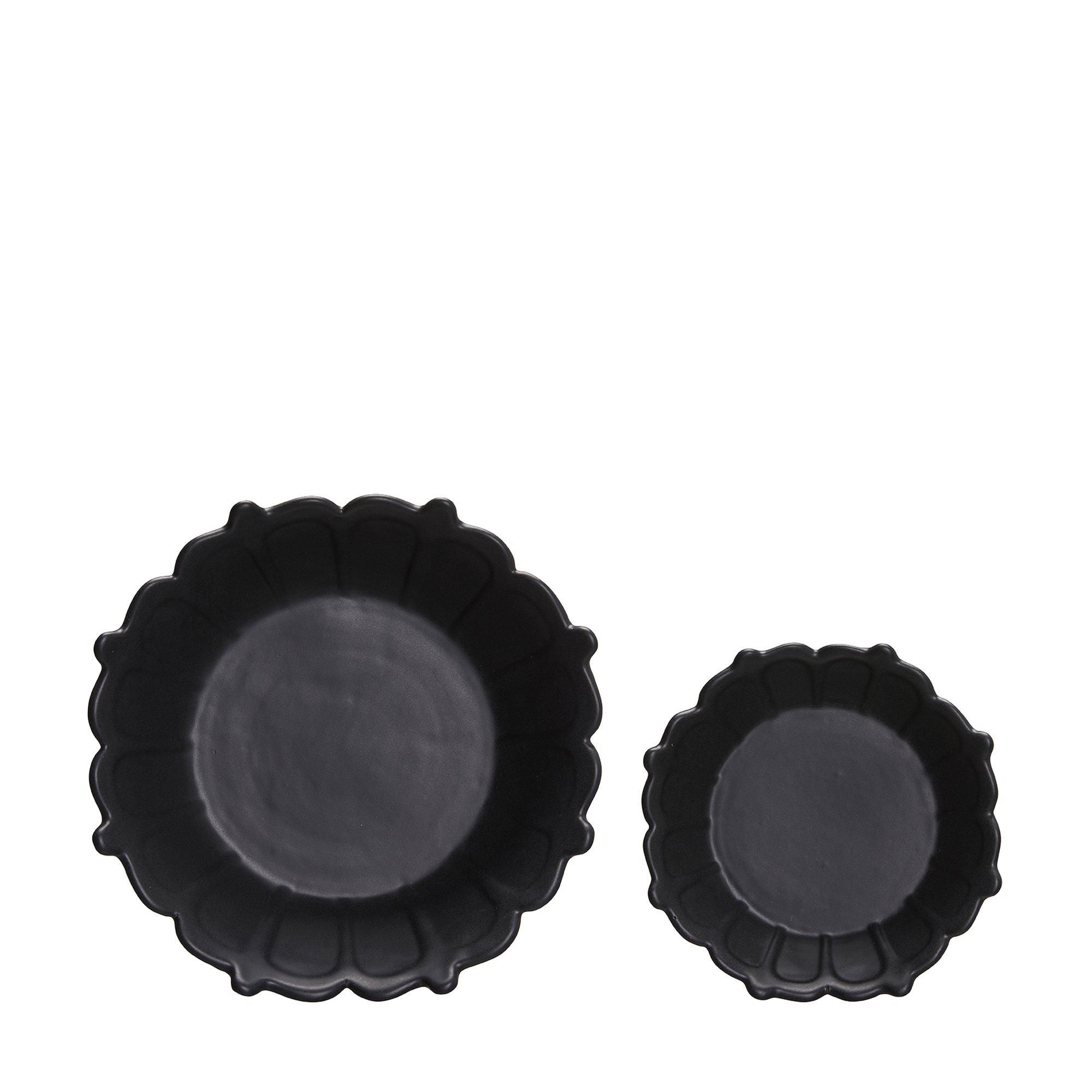 AVA Bowl S/2 Black - Black - 21x5 15x4cm