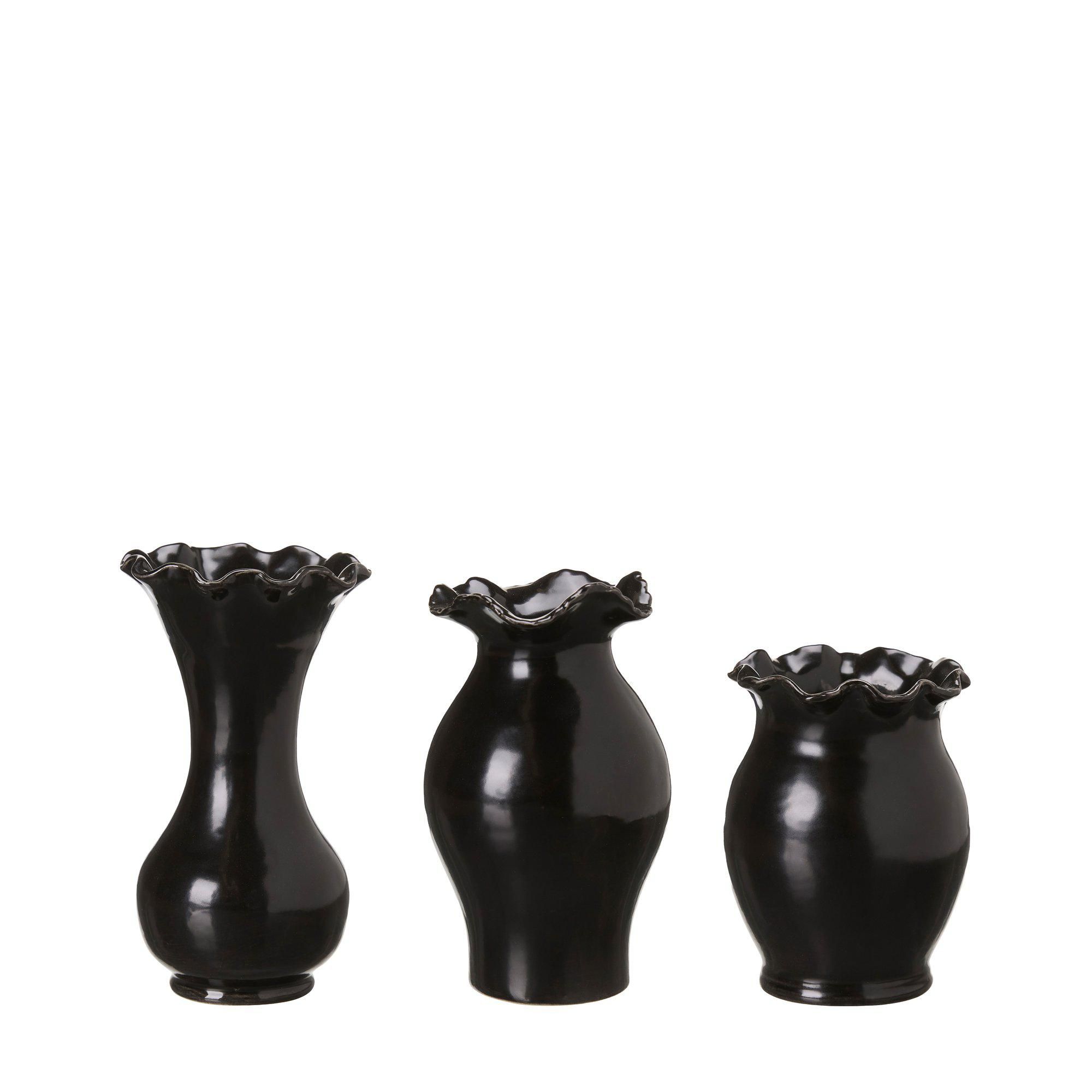 LISBET Vase Mix Black - Black - 7x13 7x13 8x10cm