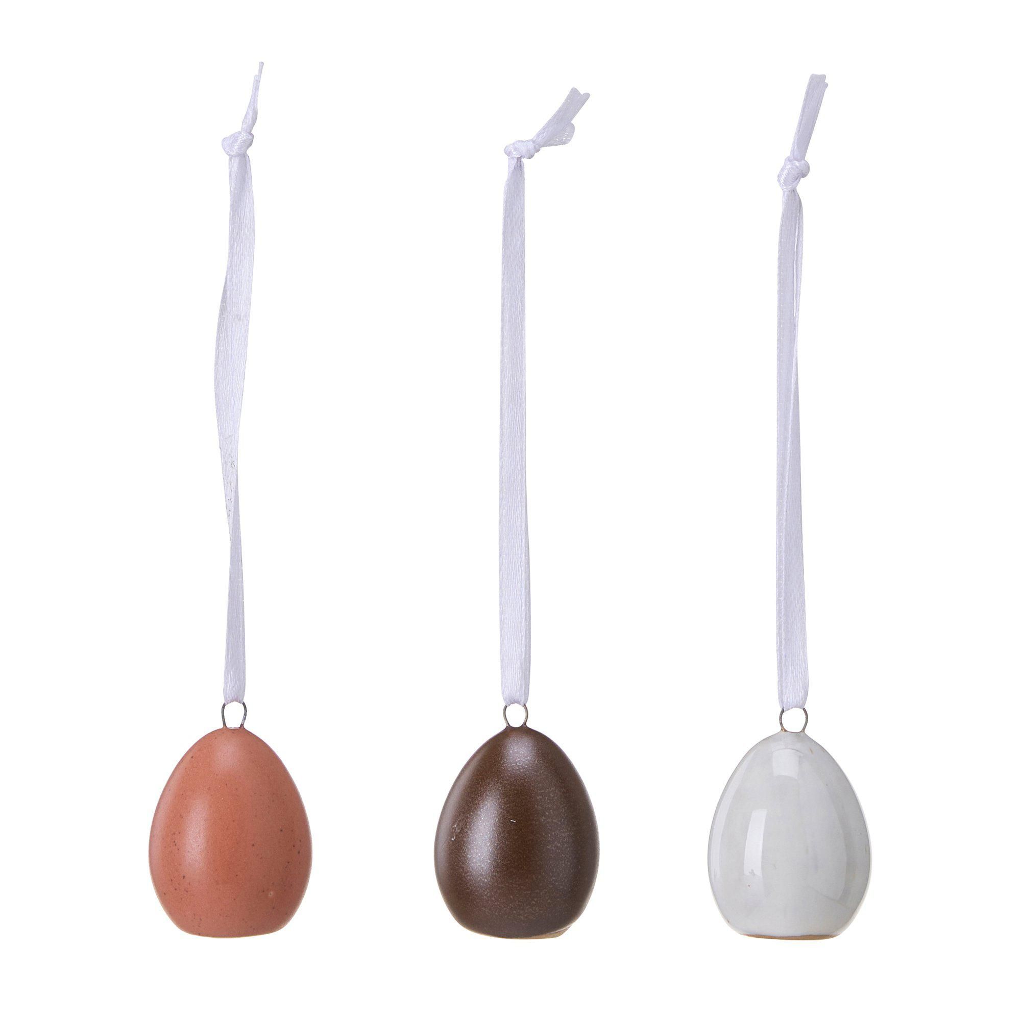 MIMMI Ägg Hängande Mix Vit, Rosa, Mörkbrun - Vit, Rosa, Mörkbrun - 2,5cm