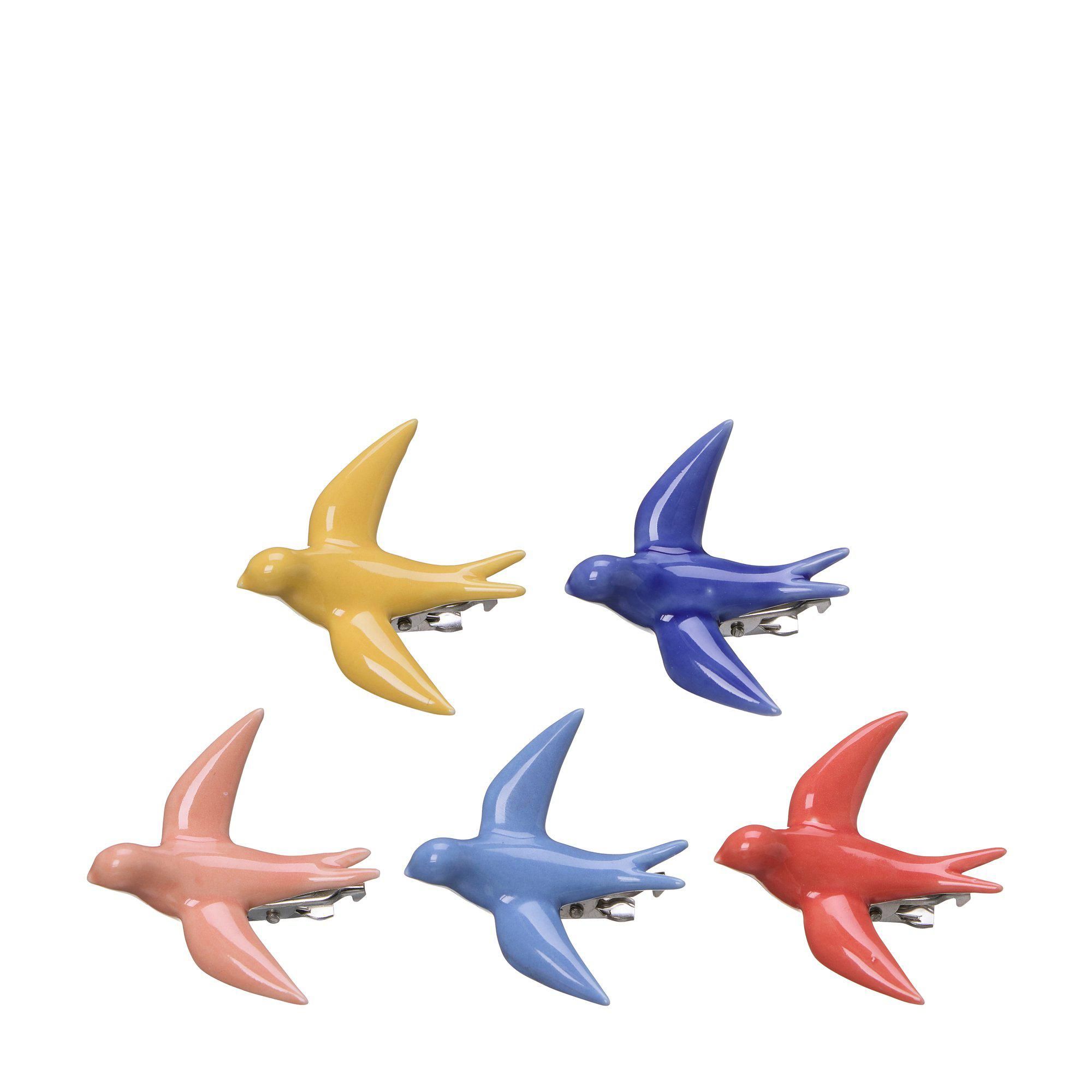 ANNELI Bird Mix Yellow, Red, Pink, Blue - Yellow, Red, Pink, Blue - 5x5cm