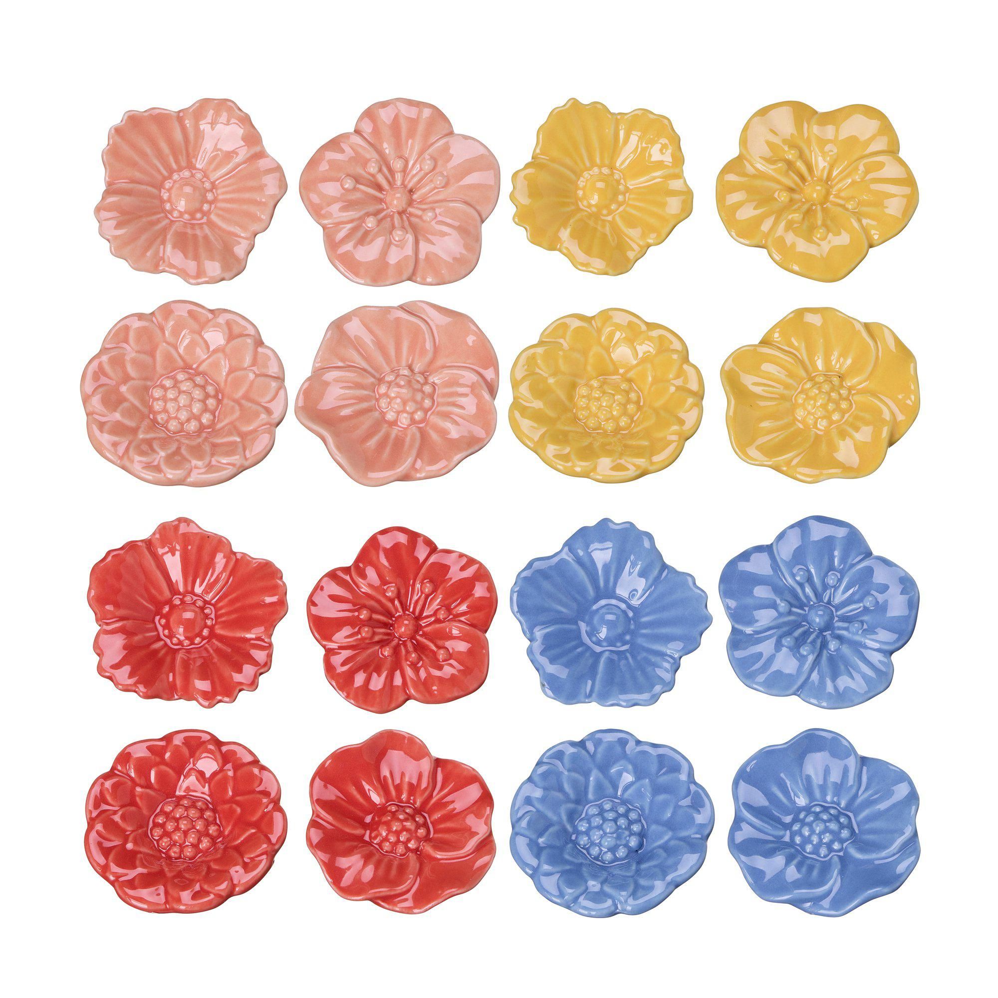 ANNELI Flower Mix Yellow, Red, Pink, Blue - Yellow, Red, Pink, Blue - 5x5cm
