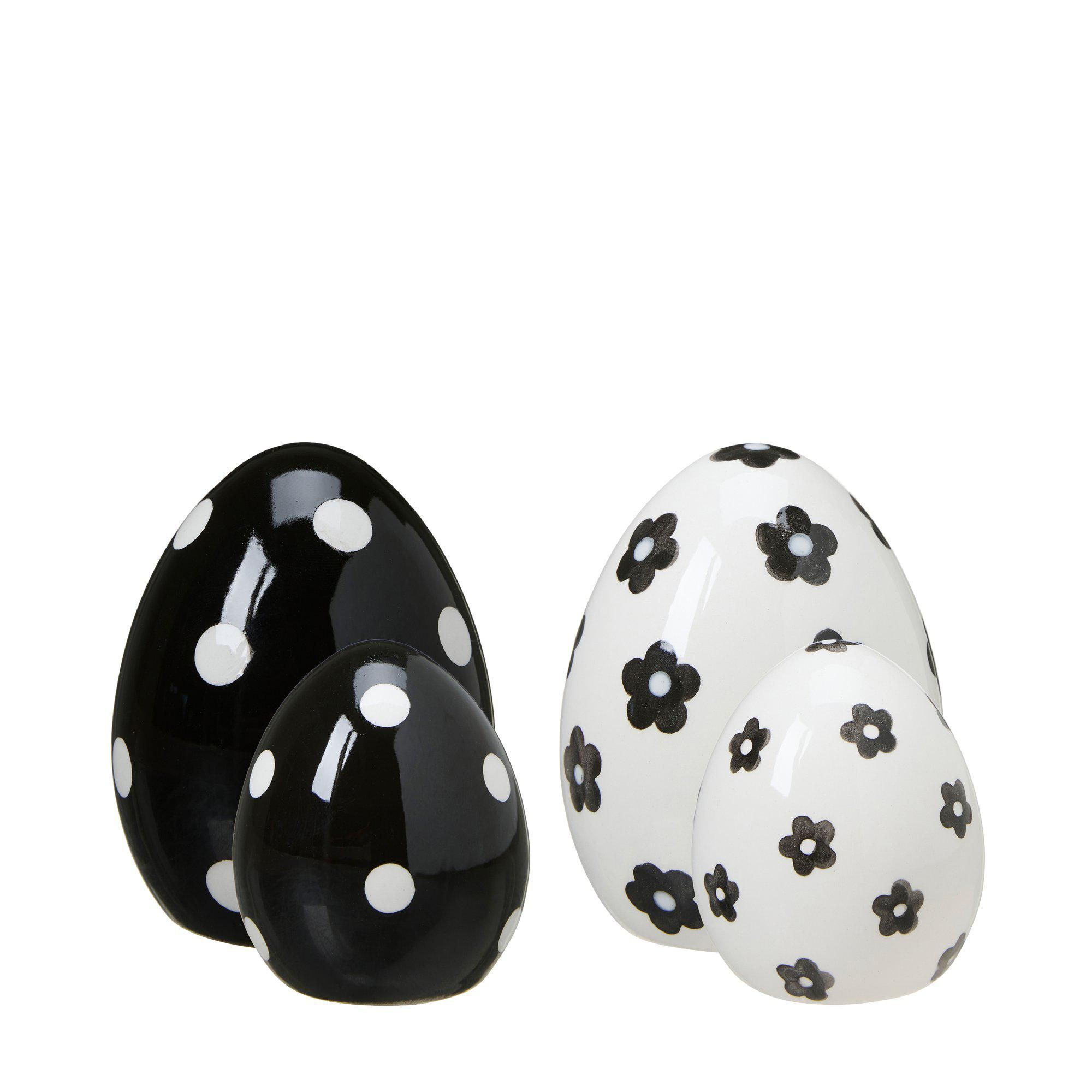 FRIDA Egg S/2 Mix Black/White - Black/White - 7x8 5x6cm