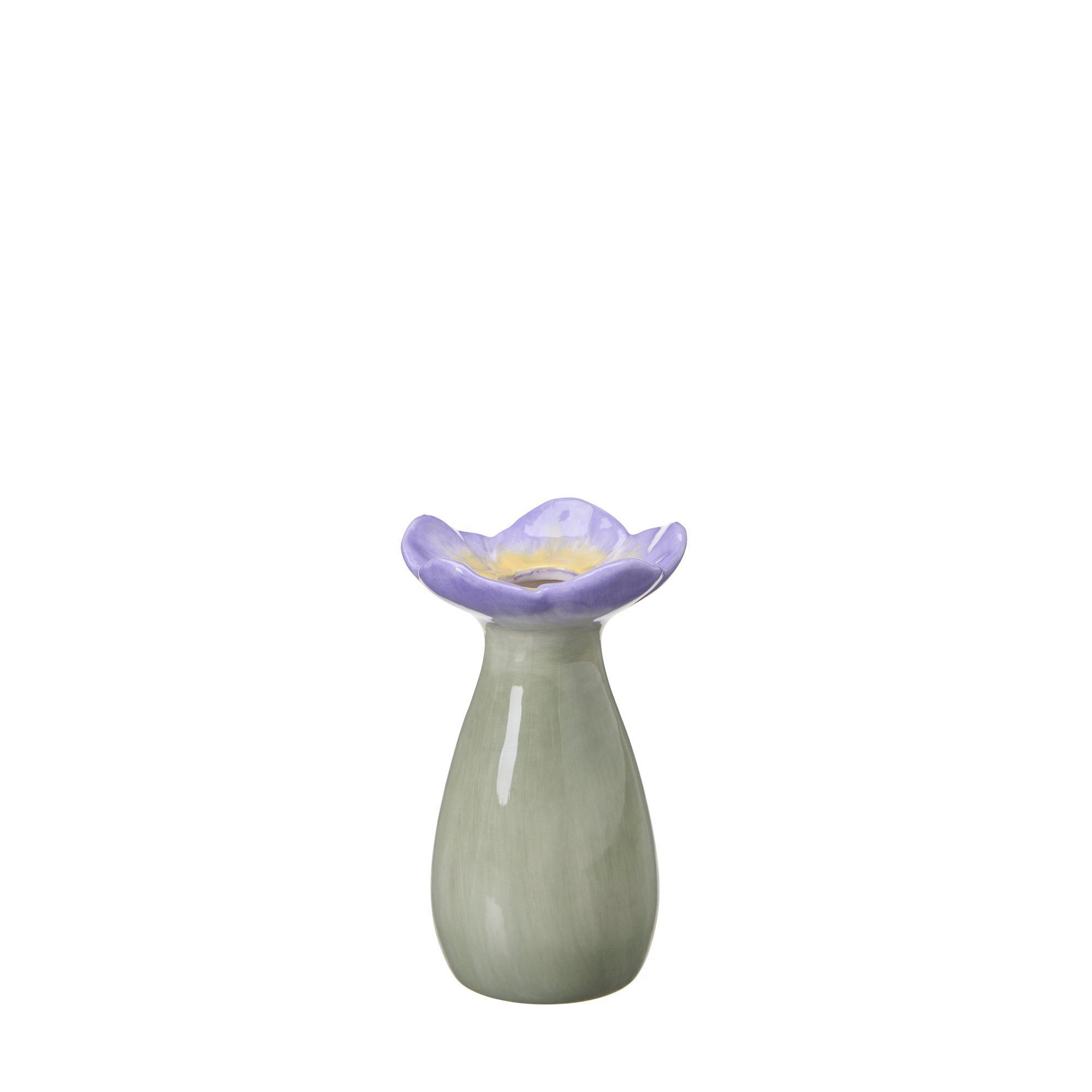 POPPY Vase Green/Blue - Green, Blue - 7x11cm
